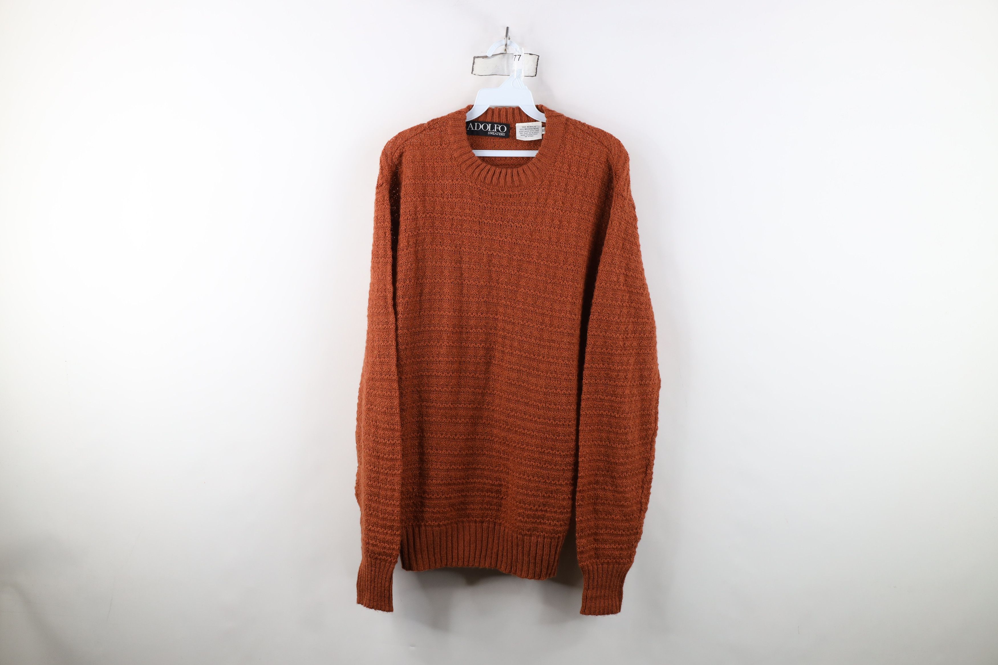 Vintage Vintage 70s 80s Streetwear Wool Blend Knit Sweater Copper Size XL / US 12-14 / IT 48-50 - 1 Thumbnail