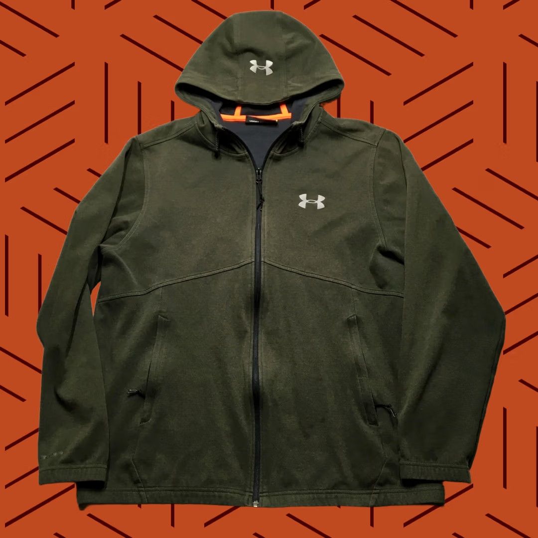 Under Armour Under Armour Storm Full Zip Hoodie Mens XL Green Water Resistant Hooded Jacket Size US XL / EU 56 / 4 - 1 Thumbnail