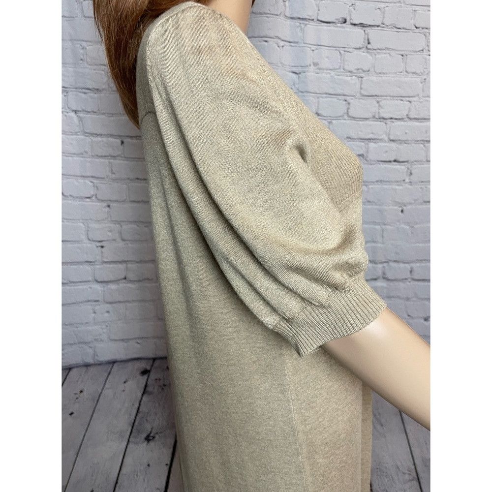 Bcbgmaxazria NWT New $210 BCBGMAXAZRIA Knit Rayon Beige Short Sleeve Dre Size L / US 10 / IT 46 - 3 Thumbnail