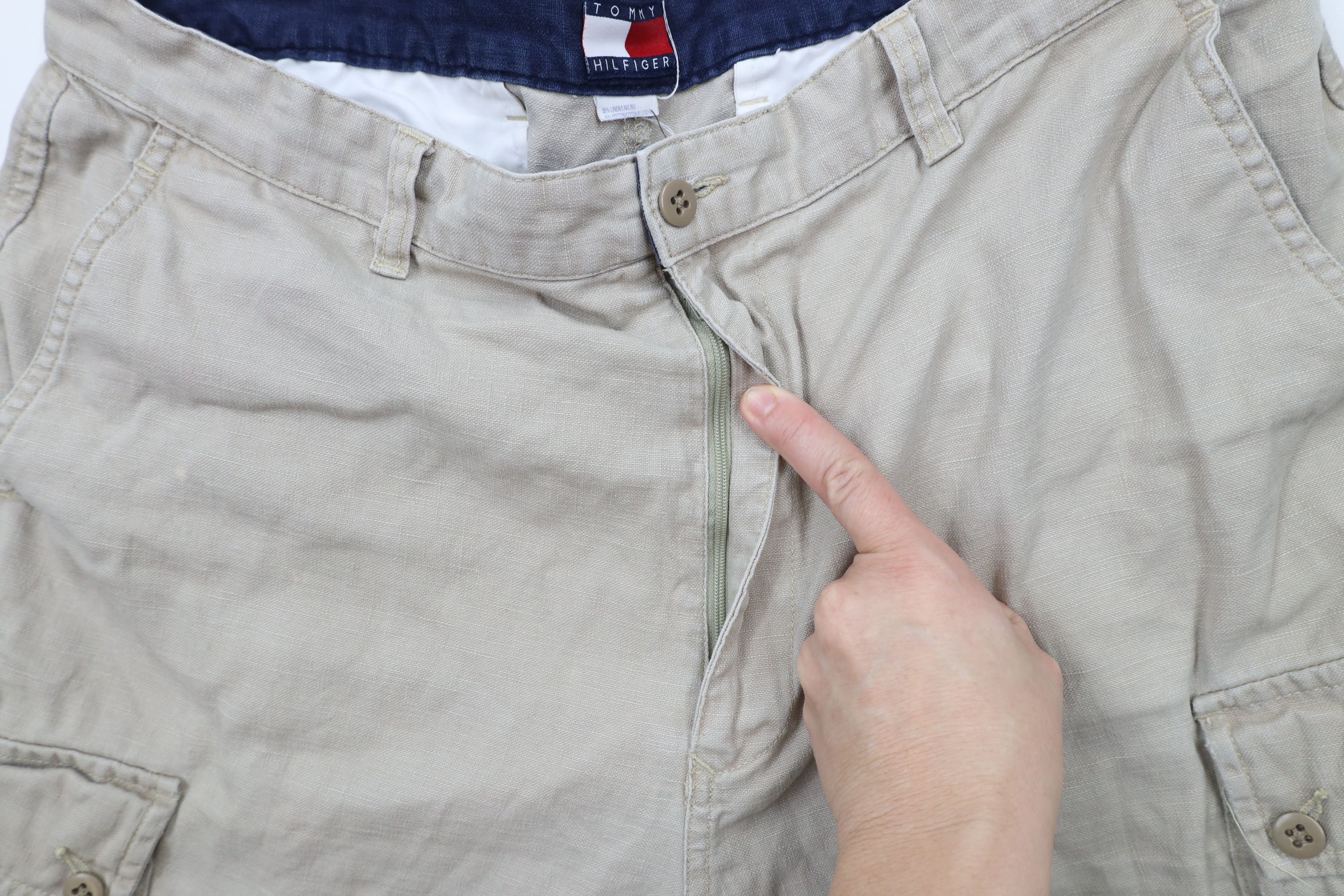 Tommy Hilfiger × Vintage Vintage 90s Tommy Hilfiger Baggy Linen Blend Cargo Pants Size US 36 / EU 52 - 8 Thumbnail