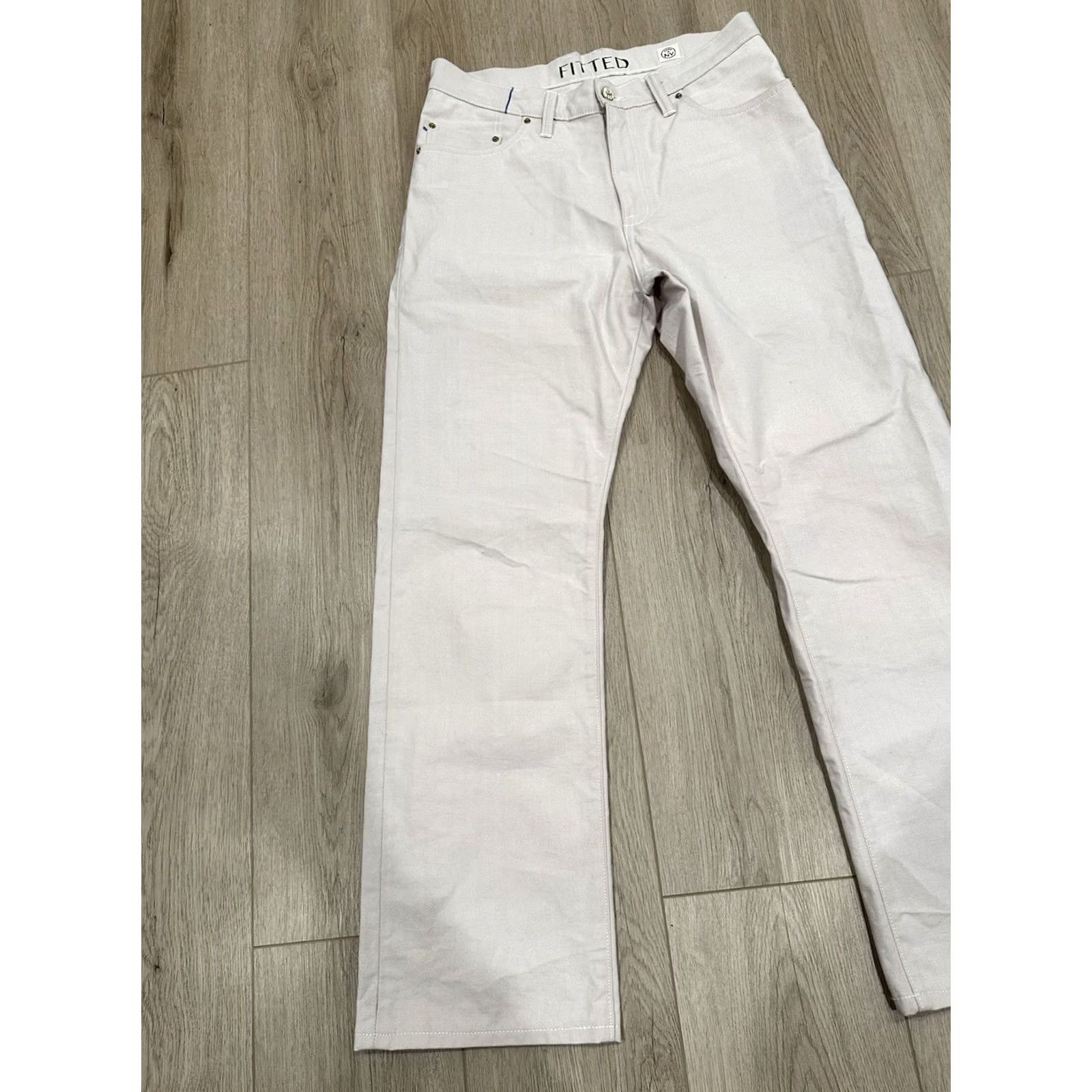 Vintage FITTED Underground Jeans Ivory 32x30 Denim Straight Mens Regular Made In NY Japanese Selvedge Size US 32 / EU 48 - 3 Thumbnail