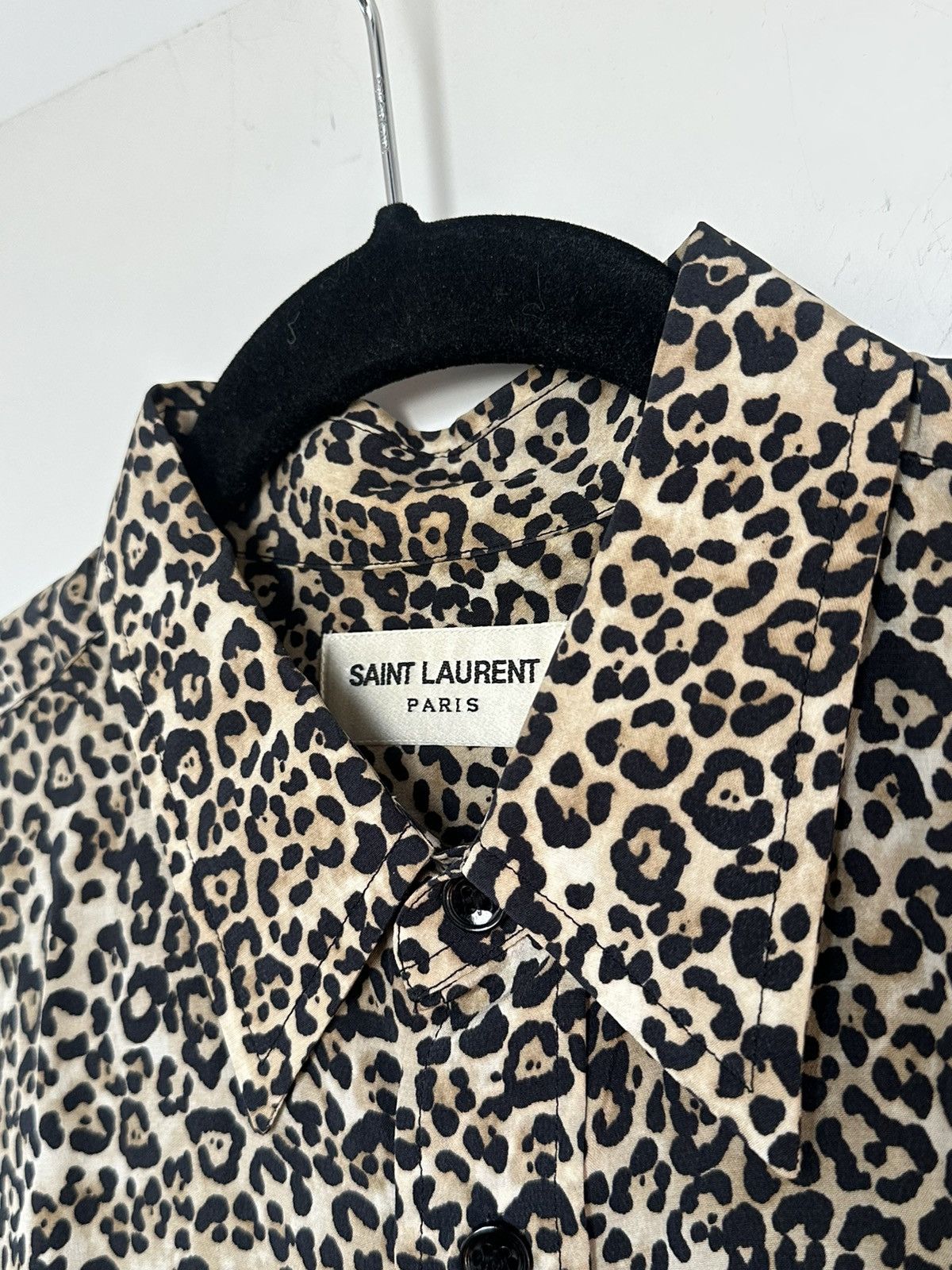 Saint Laurent Paris FW16 “baby cat” silk shirt [designed by Hedi Slimane] Size US M / EU 48-50 / 2 - 3 Thumbnail