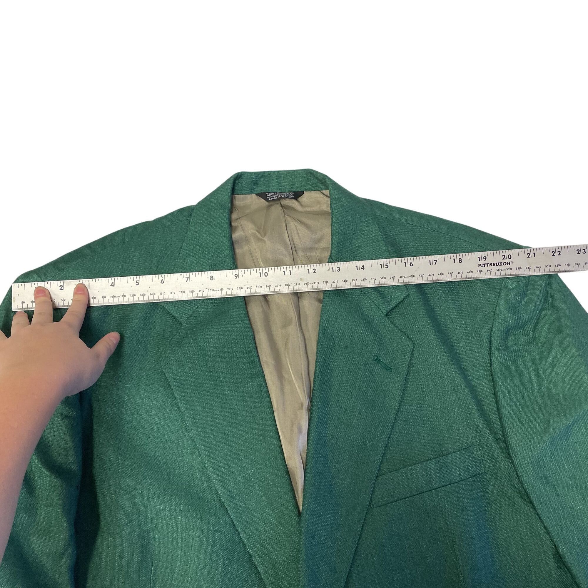 Other Vtg CHRISTMAS GREEN Sport Coat HOLIDAY Silk Linen Jacket Size 44L - 8 Thumbnail