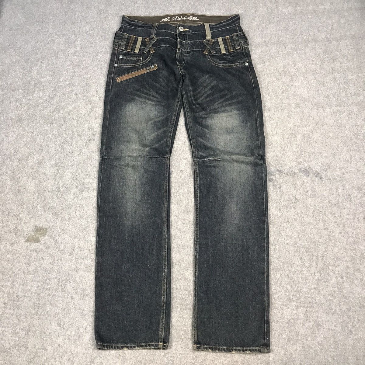 If Six Was Nine × Japanese Brand × Le Grande Bleu (L.G.B.) DOUBLE WAIST JAPANESE STYLE ALDELIO DENIM PANTS Size US 32 / EU 48 - 1 Thumbnail
