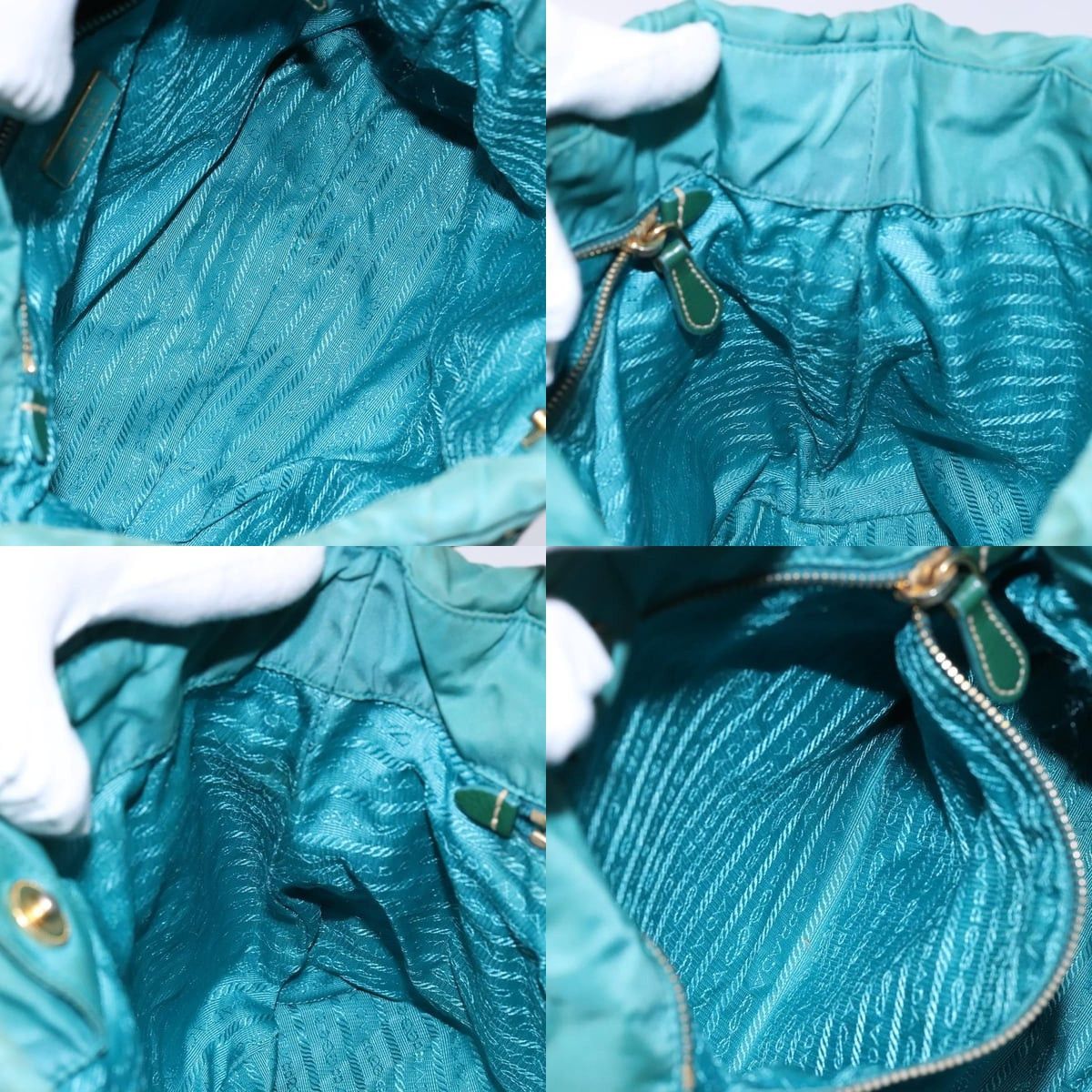 Prada PRADA Shoulder Bag Nylon Blue Gold Size ONE SIZE - 12 Thumbnail