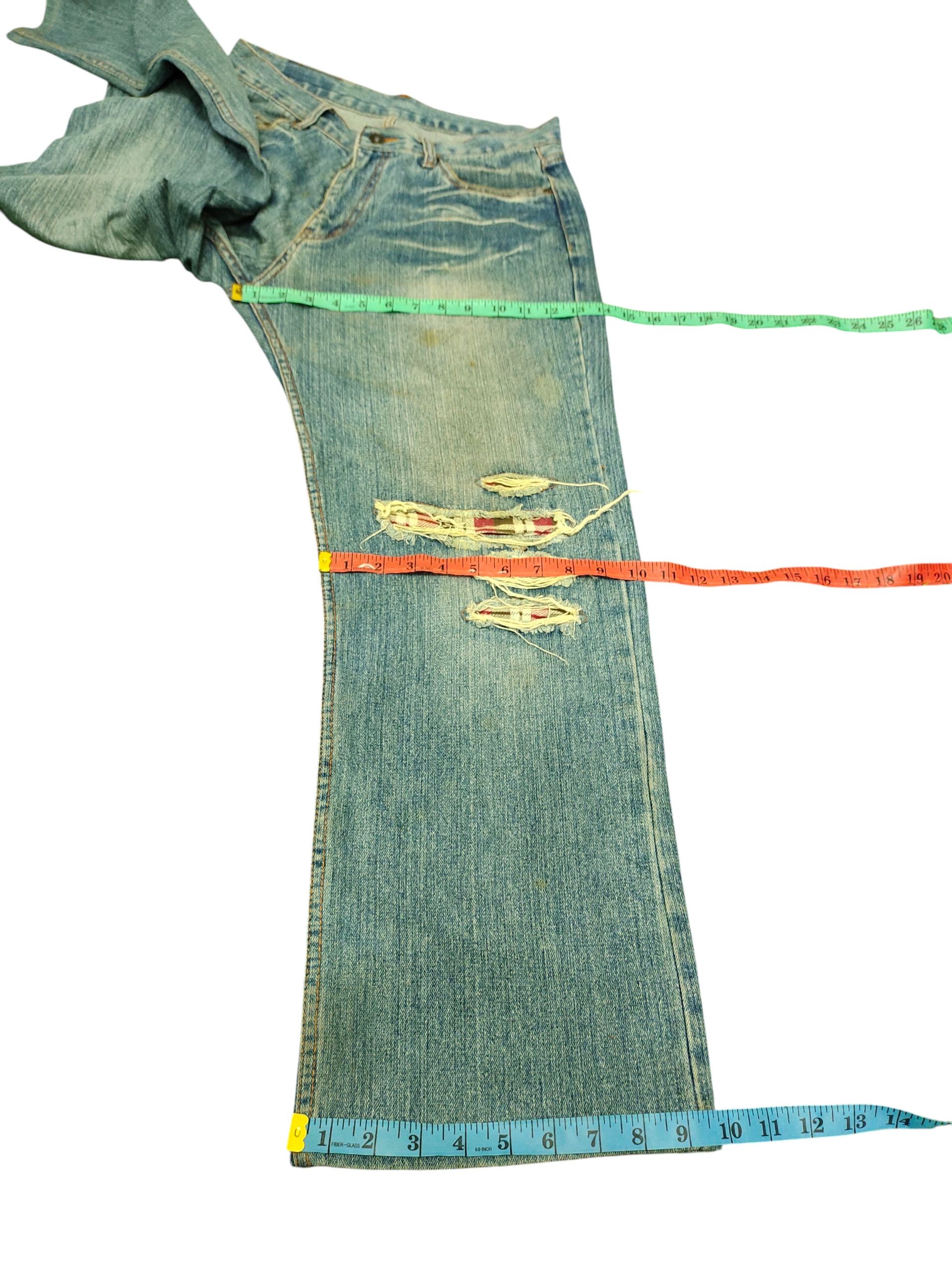 Comme des Garcons × Undercover Nylaus Japan Patchwork Distress Rusty Denim Jeans Size US 32 / EU 48 - 17 Thumbnail