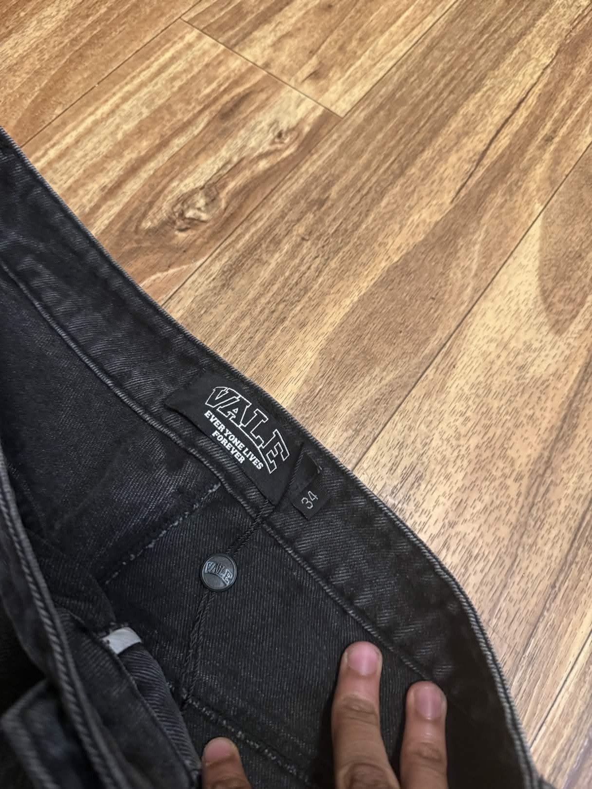Other Vale Lives Forever Black Denim Rhinestone Jean Size US 34 / EU 50 - 3 Thumbnail