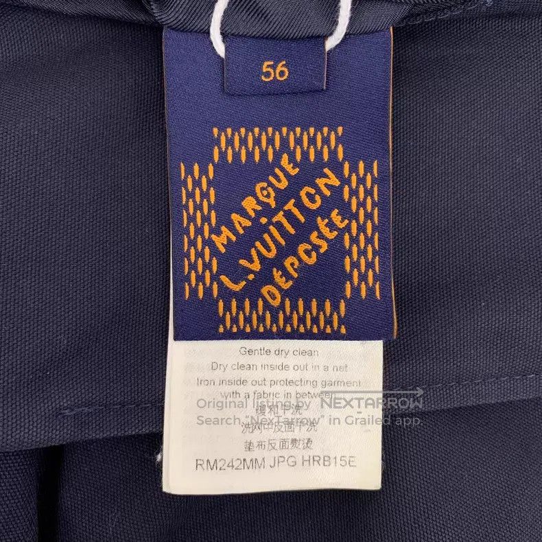 Louis Vuitton Louis Vuitton 24 navy blue logo monogrammed embroidered co Size US XL / EU 56 / 4 - 6 Thumbnail