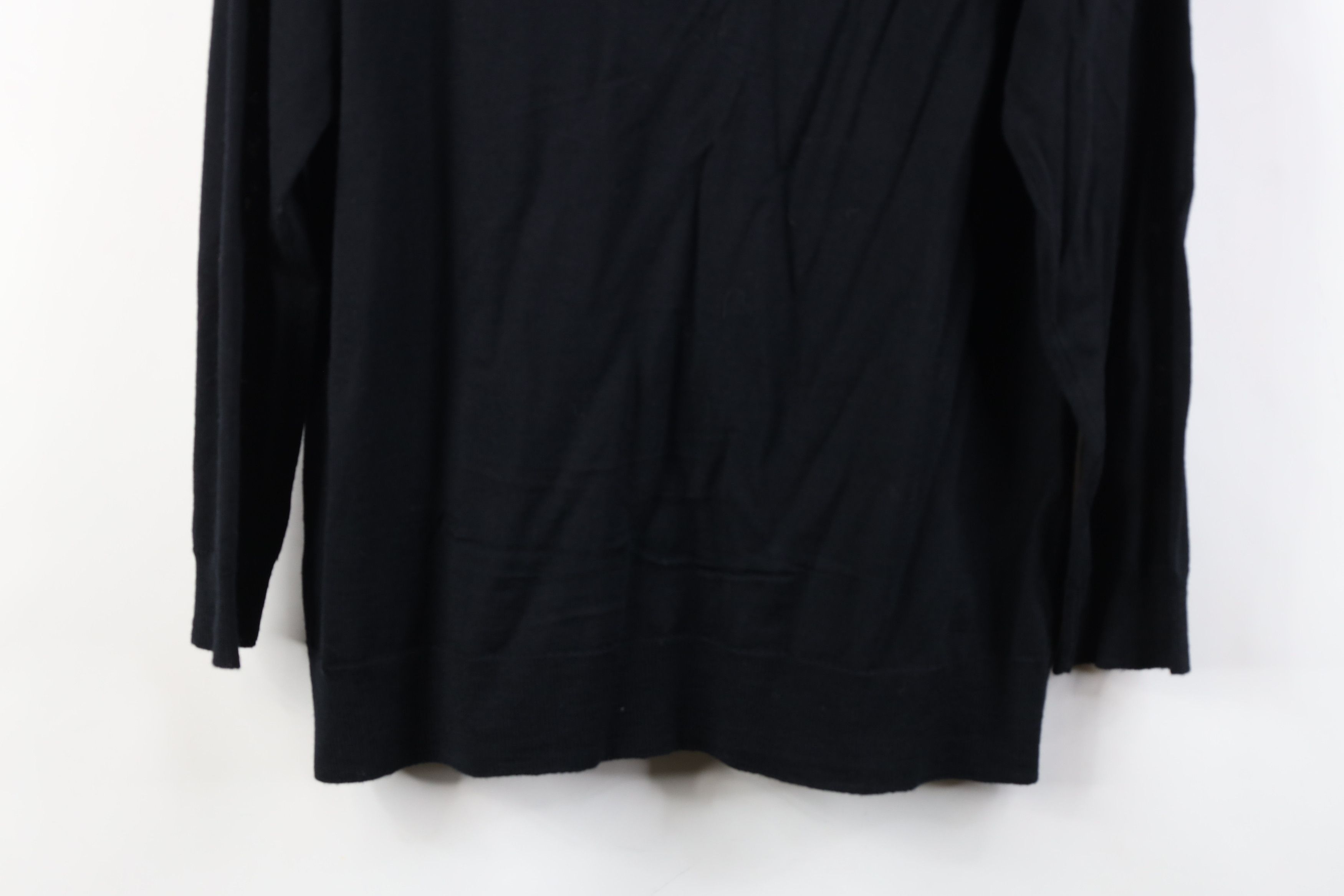 J.Crew J Crew Blank Lightweight Wool Knit Crewneck Sweater Black Size L / US 10 / IT 46 - 13 Thumbnail