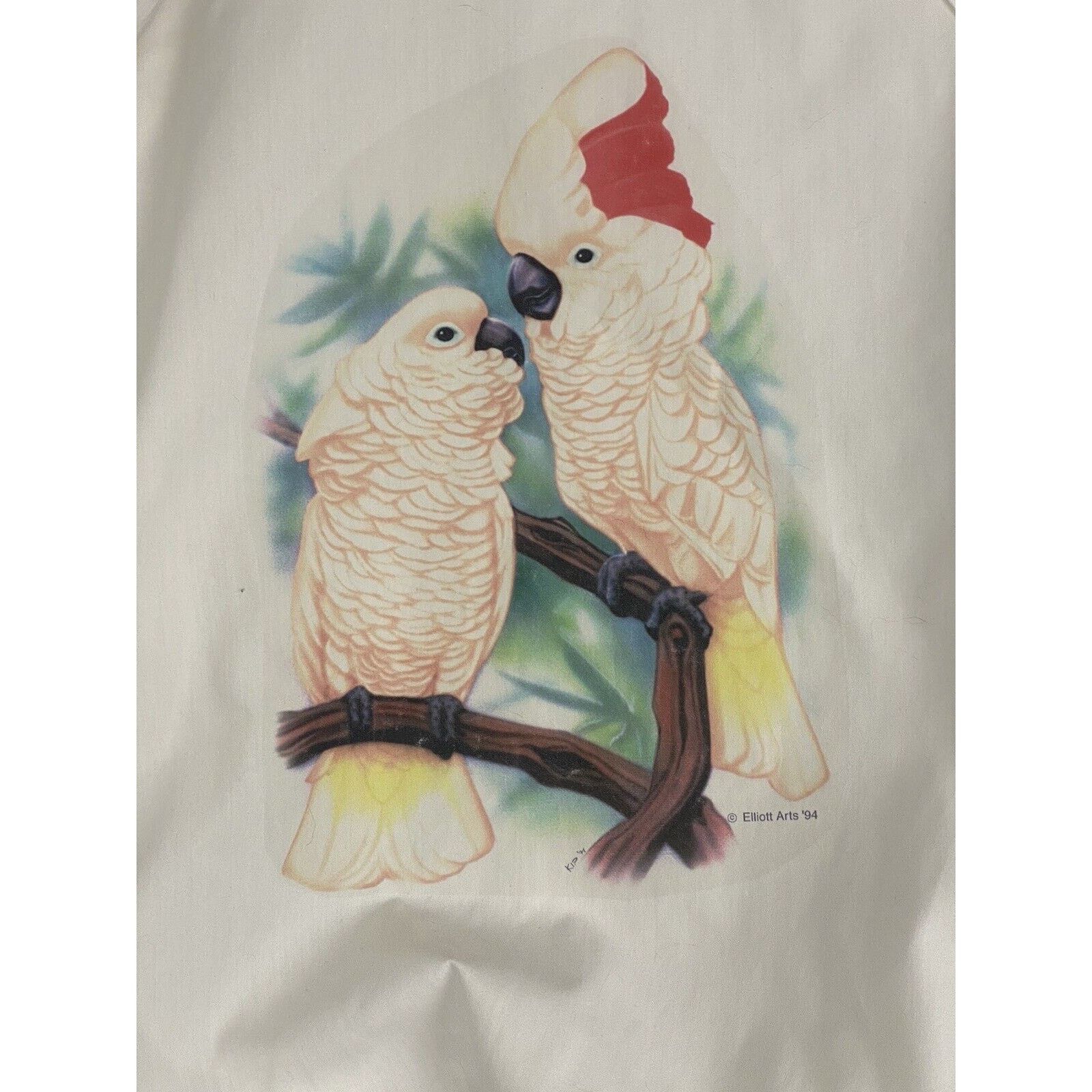 Auburn Sportswear VTG Auburn White Snap Button Jacket Cockatoo Bird Tropical Size US XL / EU 56 / 4 - 8 Thumbnail