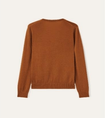 Loro Piana o1w1db10724 New Piuma V-Neck Sweater in Brown Size XS / US 0-2 / IT 36-38 - 2 Thumbnail