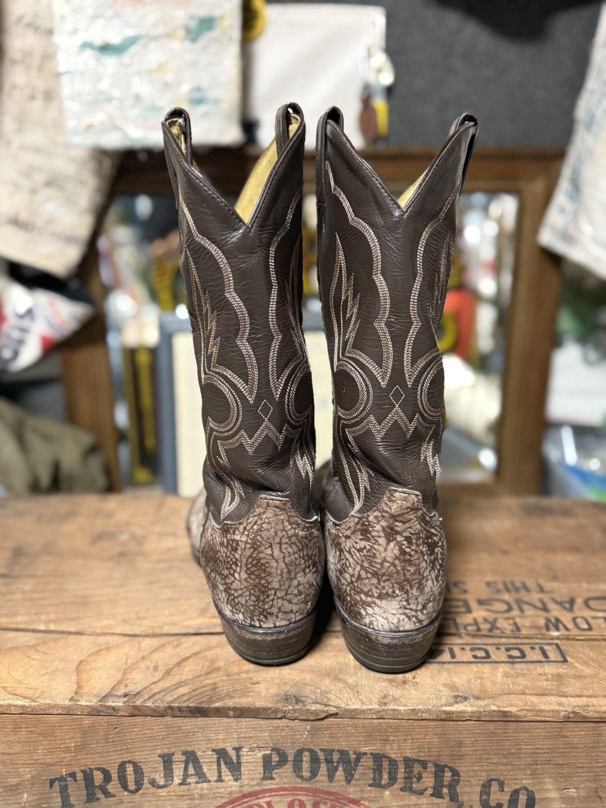 Tony Lama Vintage Tony Lama Inca Goat Leather Boots RARE Size US 10.5 / EU 43-44 - 2 Thumbnail