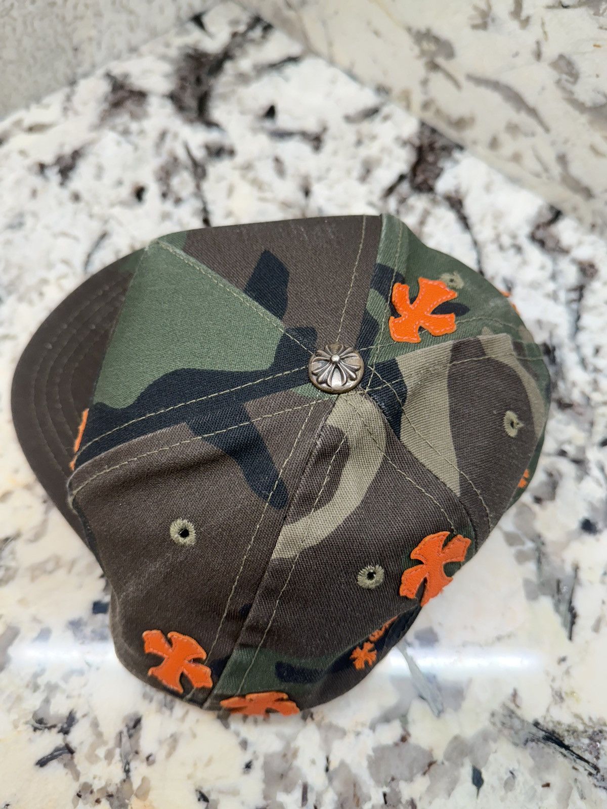 Chrome Hearts Chrome Hearts Cross Patch Hat Camo Orange Baseball Cap Size ONE SIZE - 7 Thumbnail