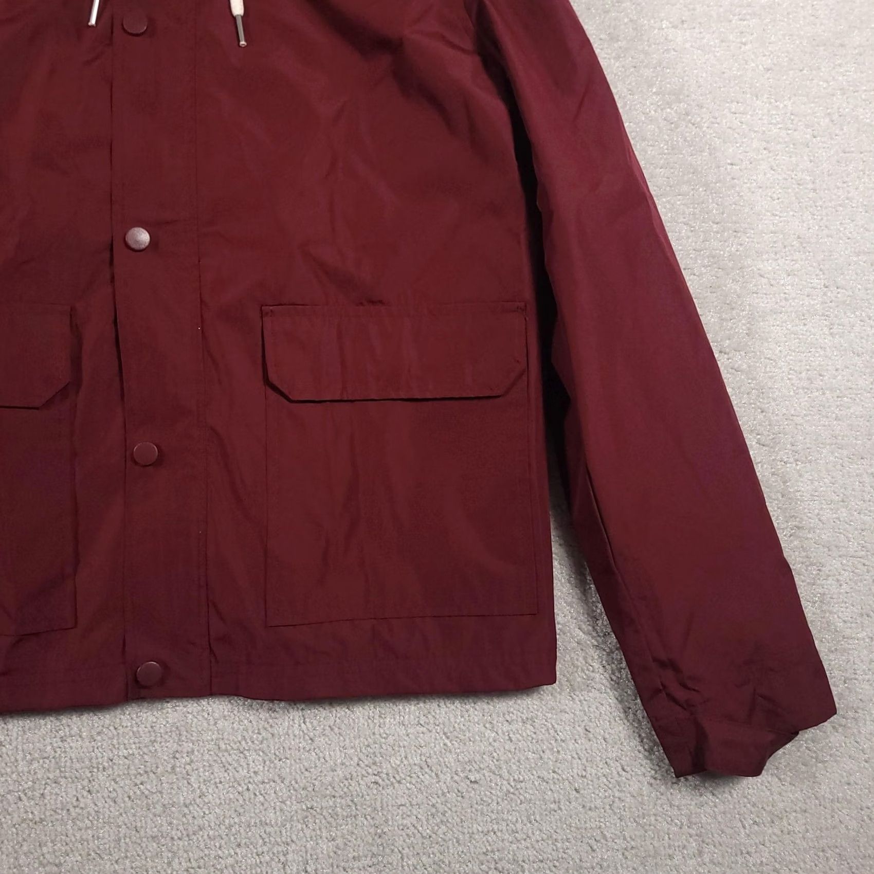 Forever 21 Forever 21 Jacket Mens XS Hooded Windbreaker Lightweight Polyester Pockets Red Size US XS / EU 42 / 0 - 4 Thumbnail