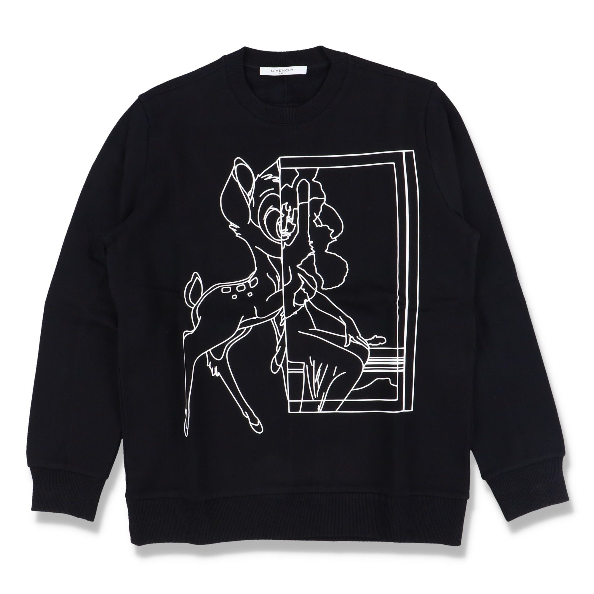 Givenchy Black Stencil Bambi Sweathshirt Size XS / US 0-2 / IT 36-38 - 2 Thumbnail