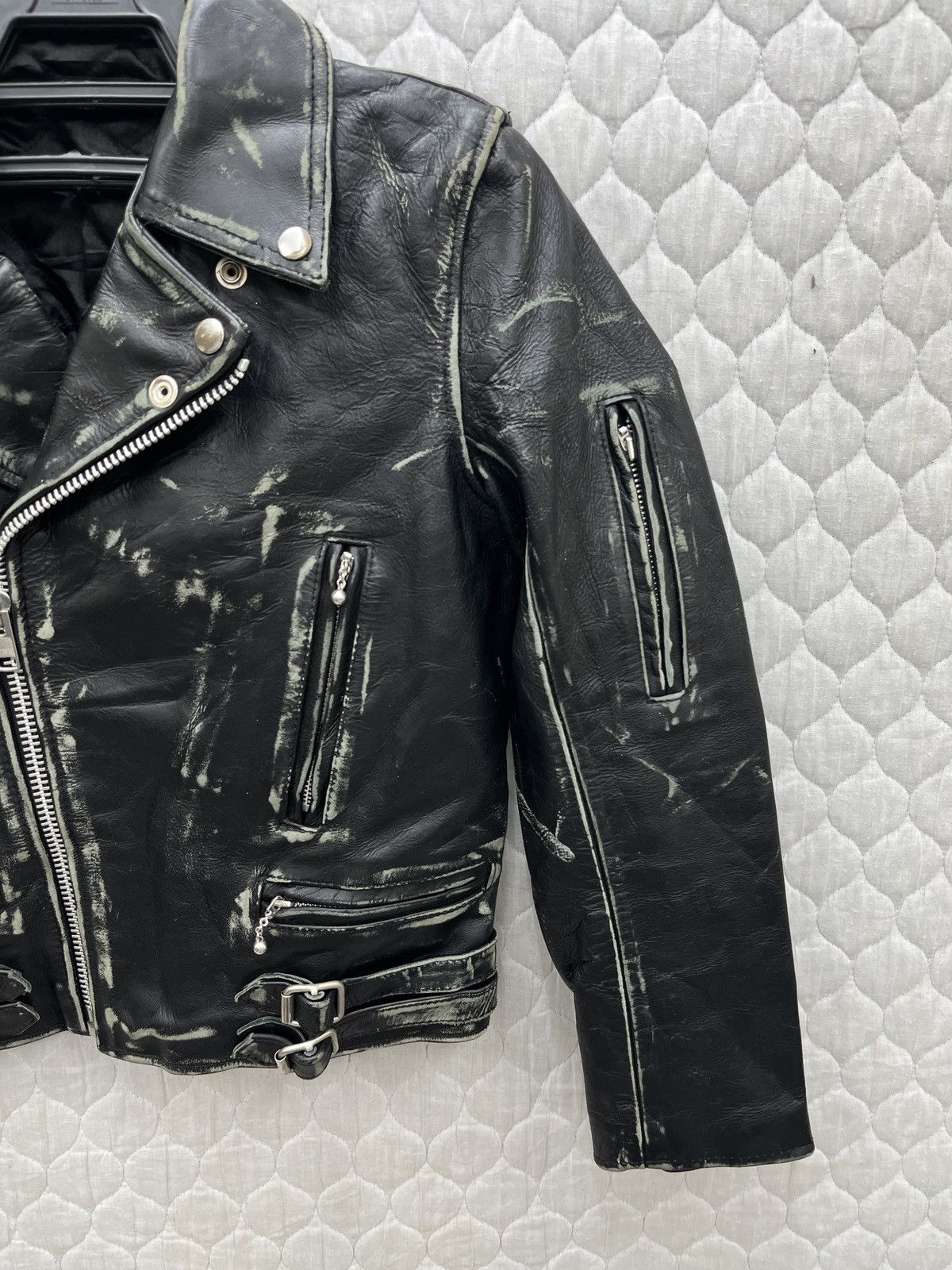 14th Addiction 🔥🔥🔥ARCHIVE HELL CAT PUNKS LEATHER JACKET Size XS / US 0-2 / IT 36-38 - 15 Thumbnail
