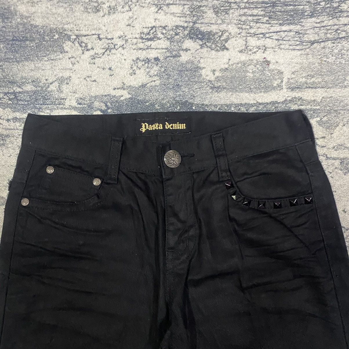 14th Addiction × If Six Was Nine × Japanese Brand Vtg Pasta Denim Zipper Flare Pants Size US 30 / EU 46 - 5 Thumbnail