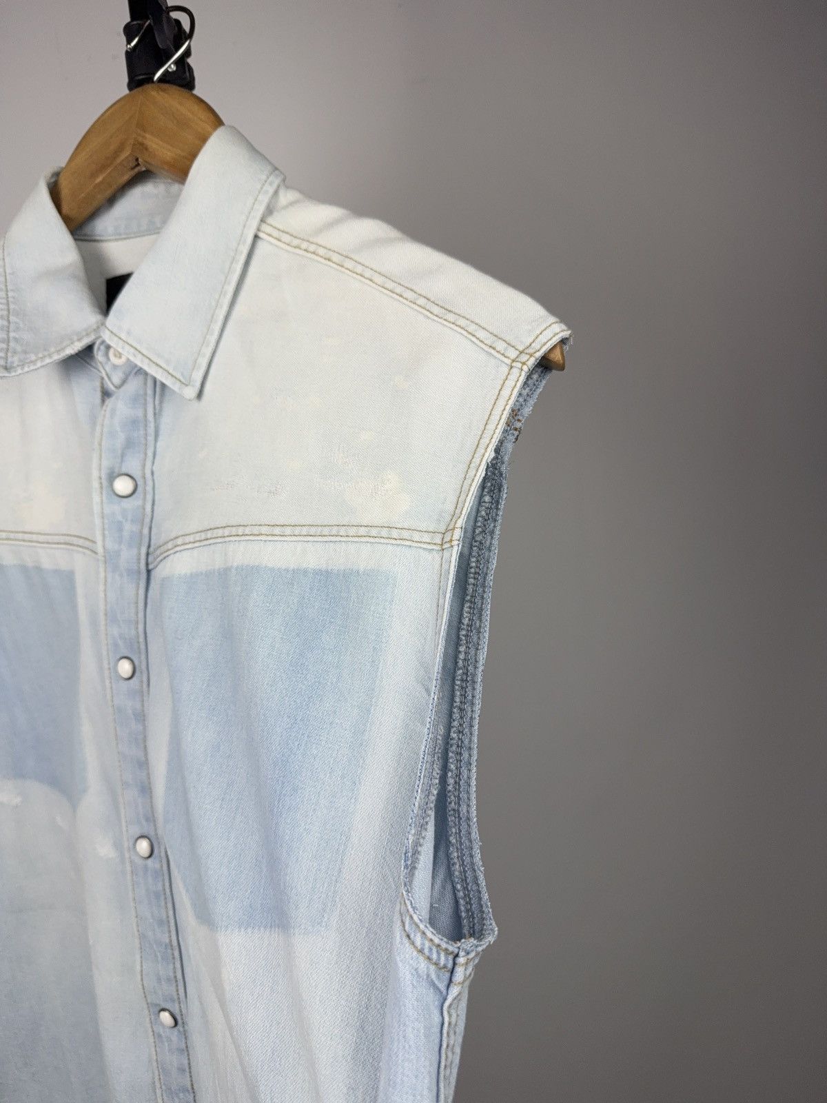 G-Star 00s G-Star RAW Western Sleeveless Light Wash Denim Shirt S Size US S / EU 44-46 / 1 - 6 Thumbnail