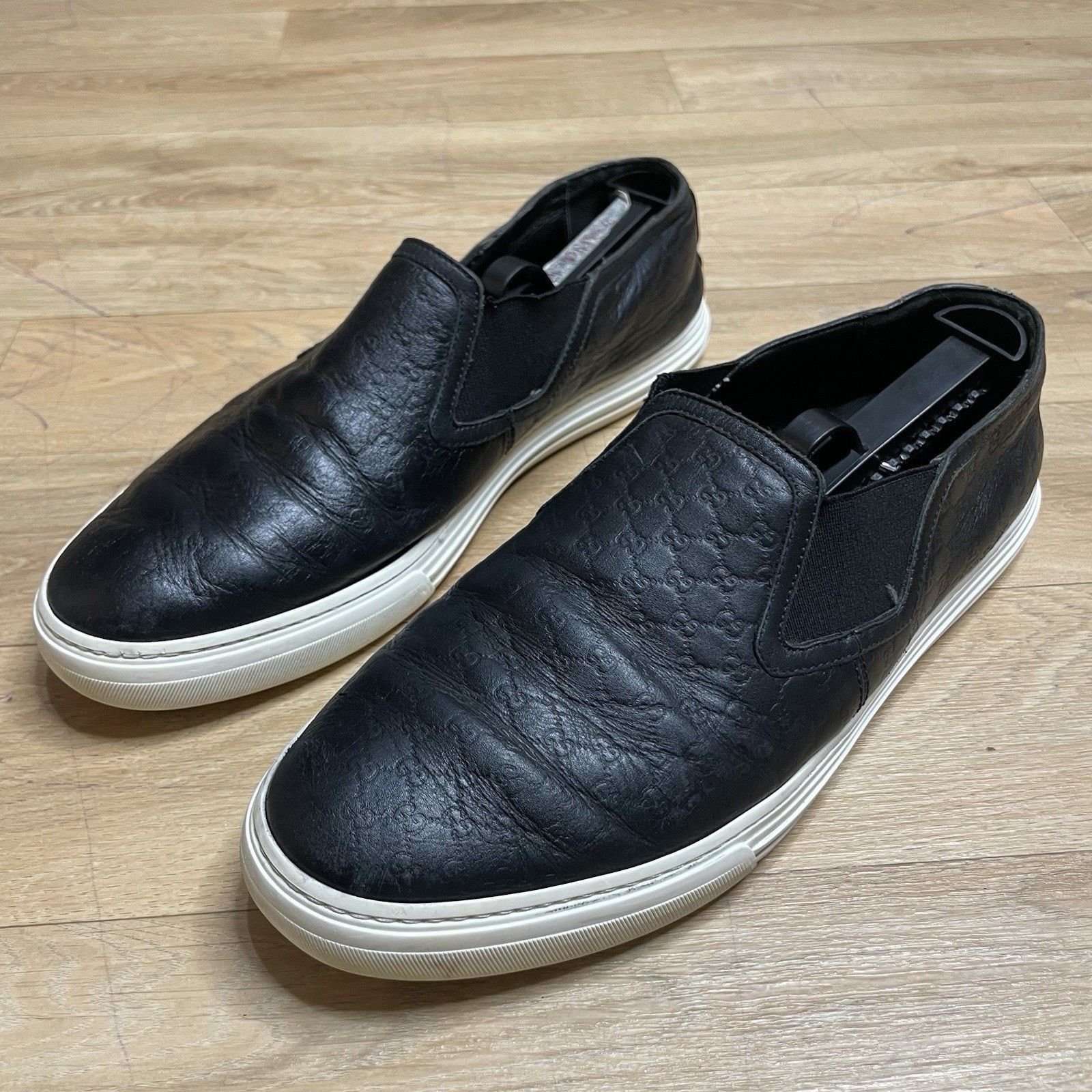 Gucci Gucci Sneakers Low-Top Monogram embossed shoes leather mens Size US 10.5 / EU 43-44 - 1 Thumbnail