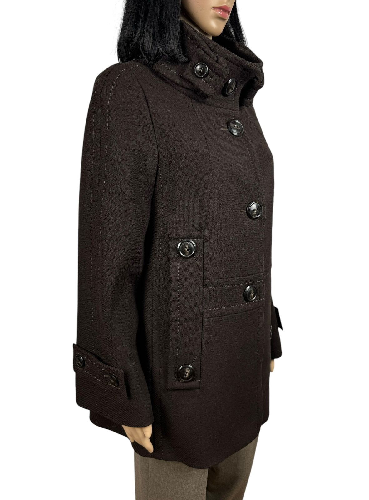 Escada Escada New Wool Brown Coat Women size D40 IT46 Size L / US 10 / IT 46 - 3 Thumbnail