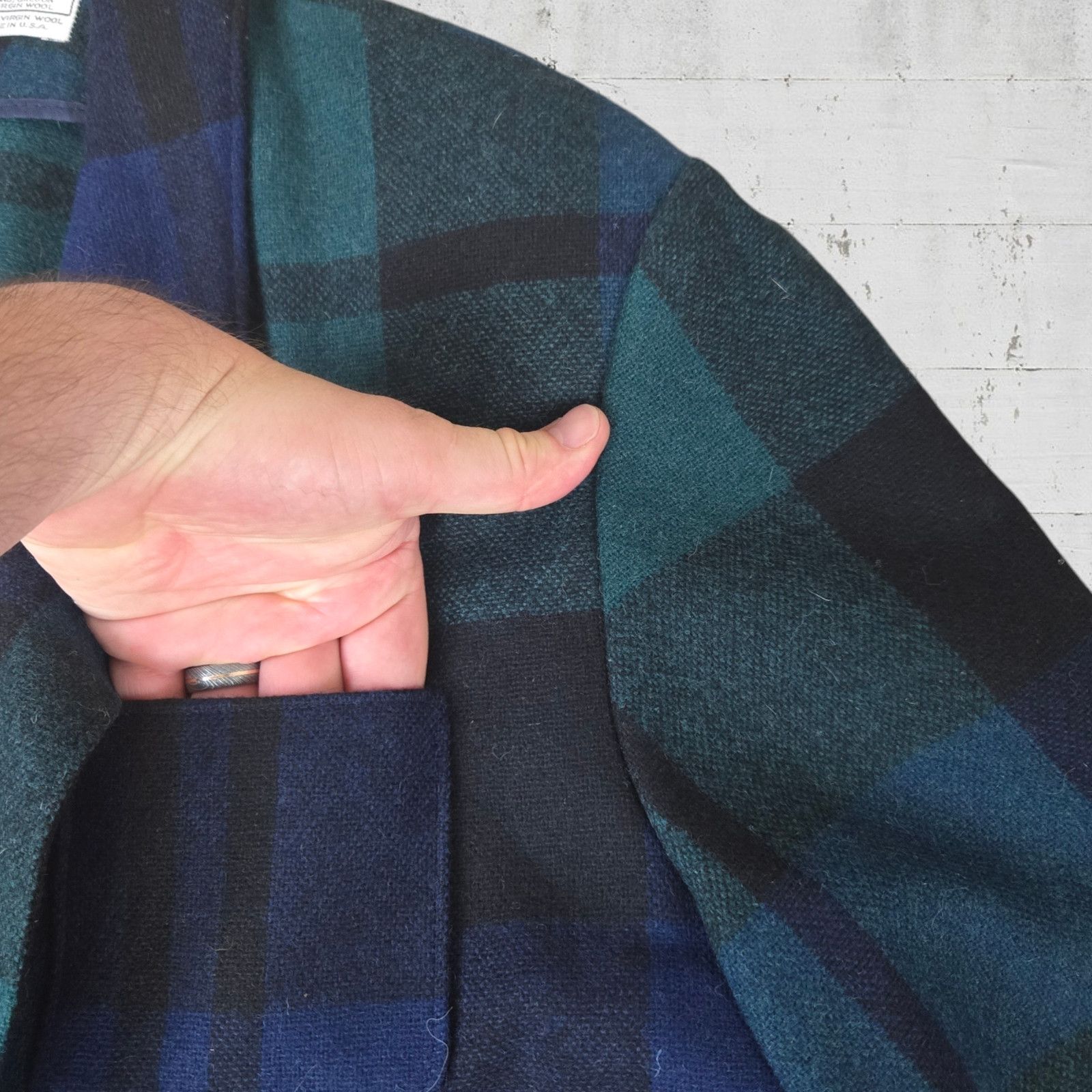 Pendleton Vintage 80s Black Watch Wool Blazer Deadstock Size 12 Size XL / US 12-14 / IT 48-50 - 4 Thumbnail