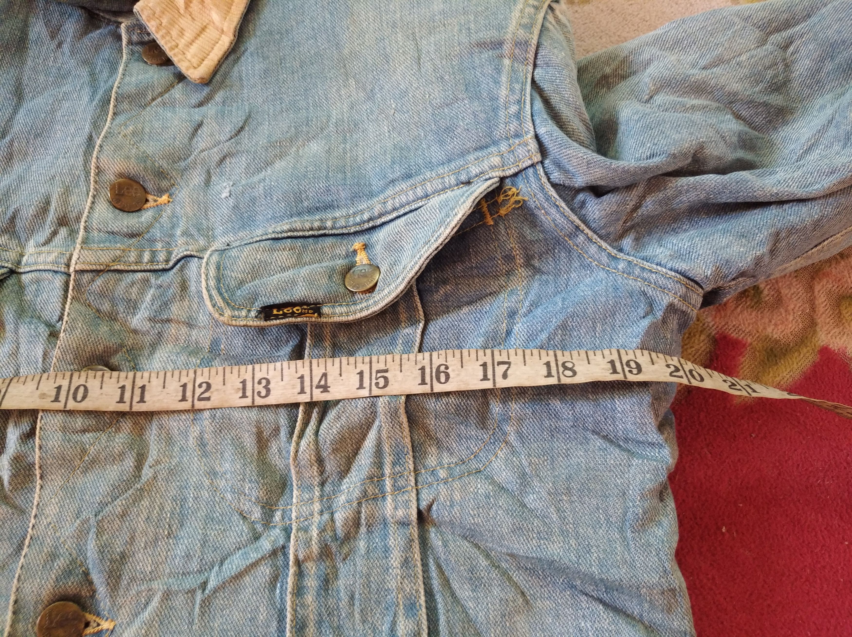 Lee × Vintage 70s Lee Storm Rider Denim Jacket Linen Blanket Lined Size US S / EU 44-46 / 1 - 10 Thumbnail