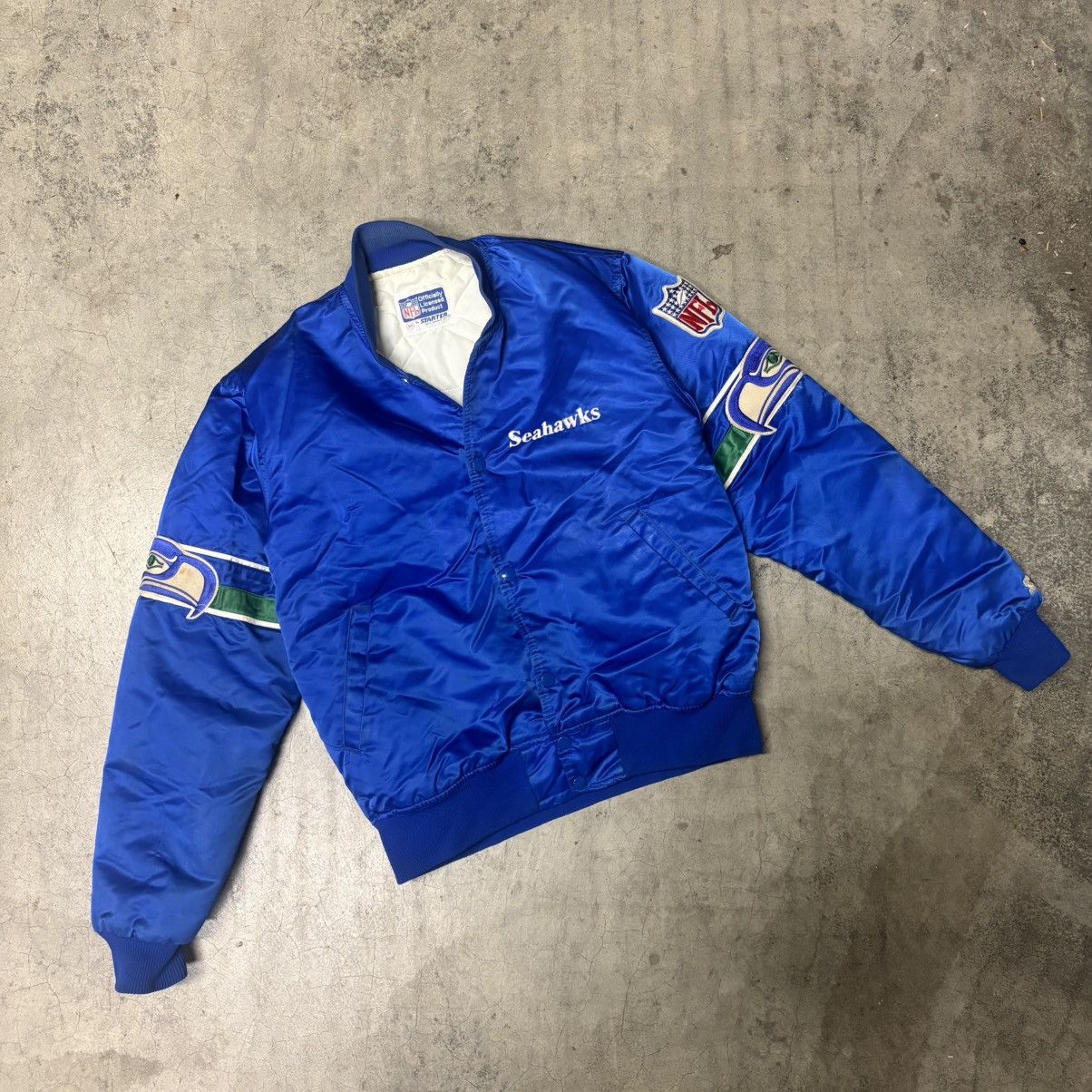 Starter Vintage 80s satin seahawks starter jacket Size US M / EU 48-50 / 2 - 1 Thumbnail