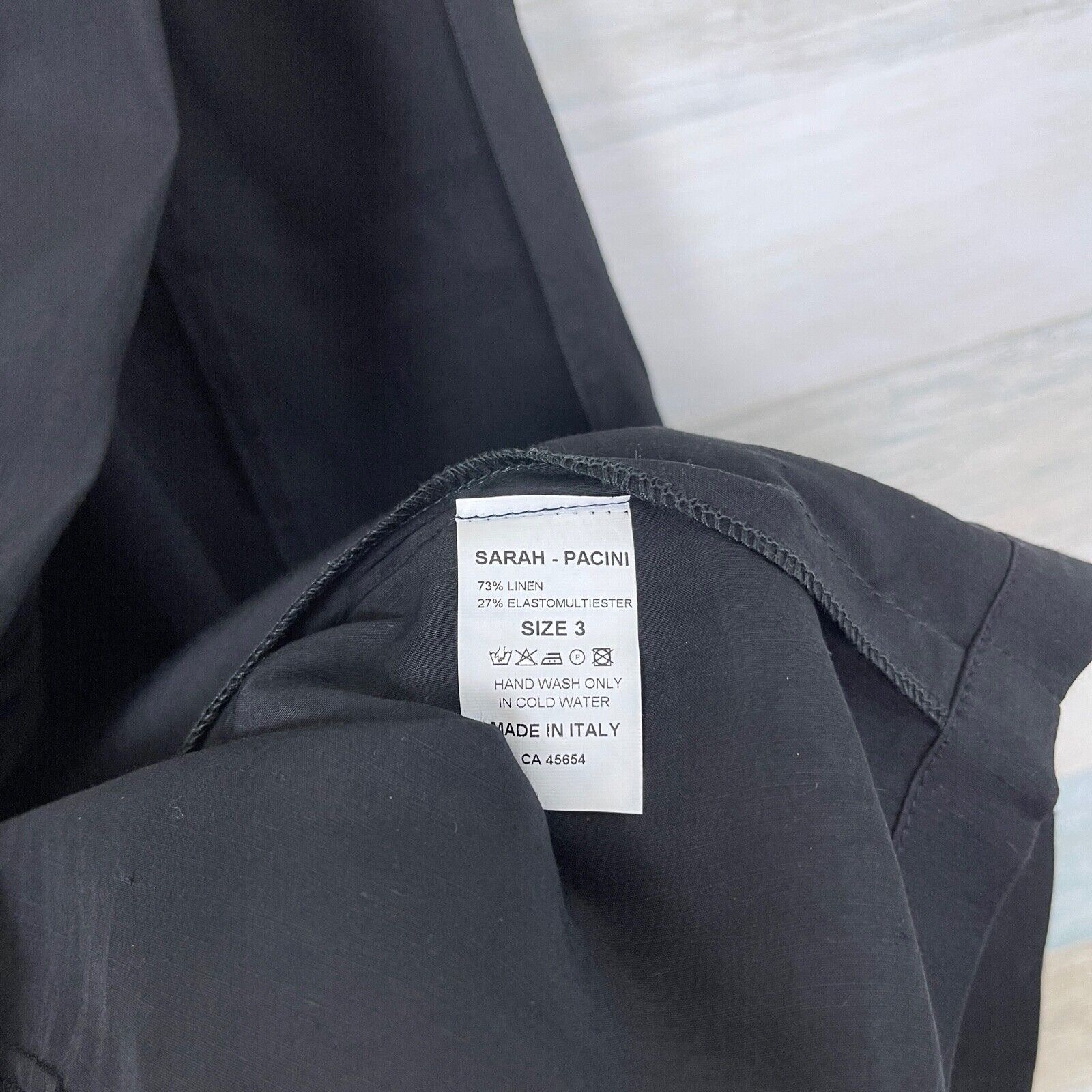 Sarah Pacini Sarah Pacini Linen Blend Asymmetric Dress Black Womens L Size L / US 10 / IT 46 - 7 Thumbnail