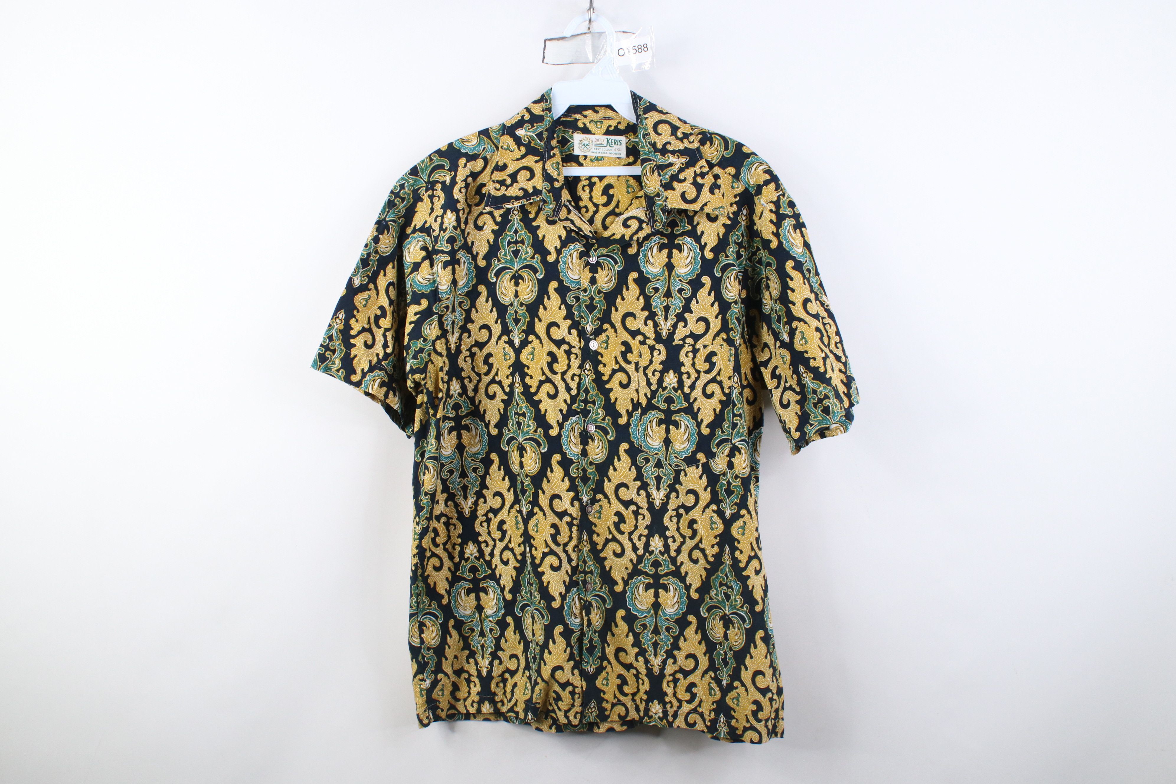 Vintage Vintage 70s Streetwear Geometric Short Sleeve Button Shirt Size US XL / EU 56 / 4 - 1 Thumbnail