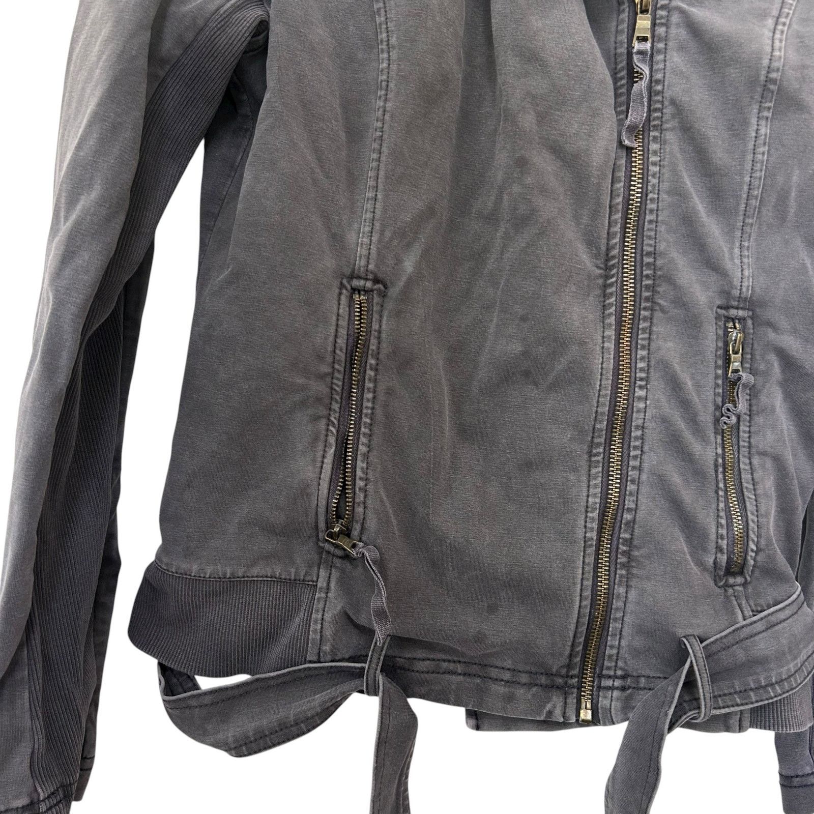 Anthropologie Anthropologie Marrakech Gray Moto Jacket Sz M Size M / US 6-8 / IT 42-44 - 3 Thumbnail