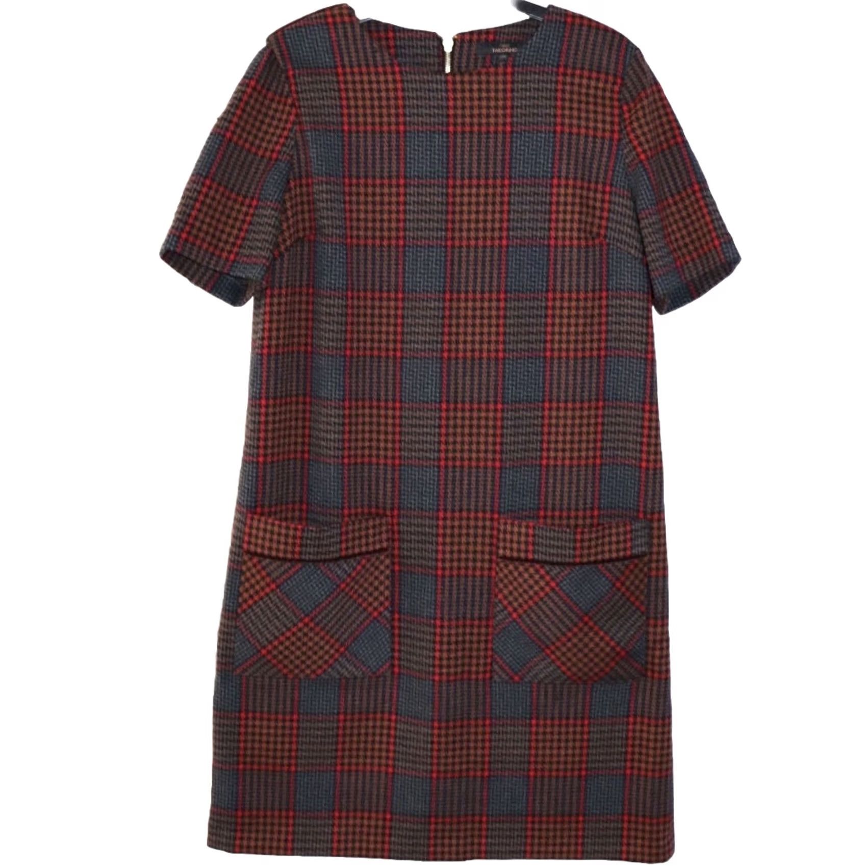 NEXT Vintage Houndstooth Check Womens Next Tunic Dress UK 12R Size 34" / US 12 / IT 48 - 2 Thumbnail