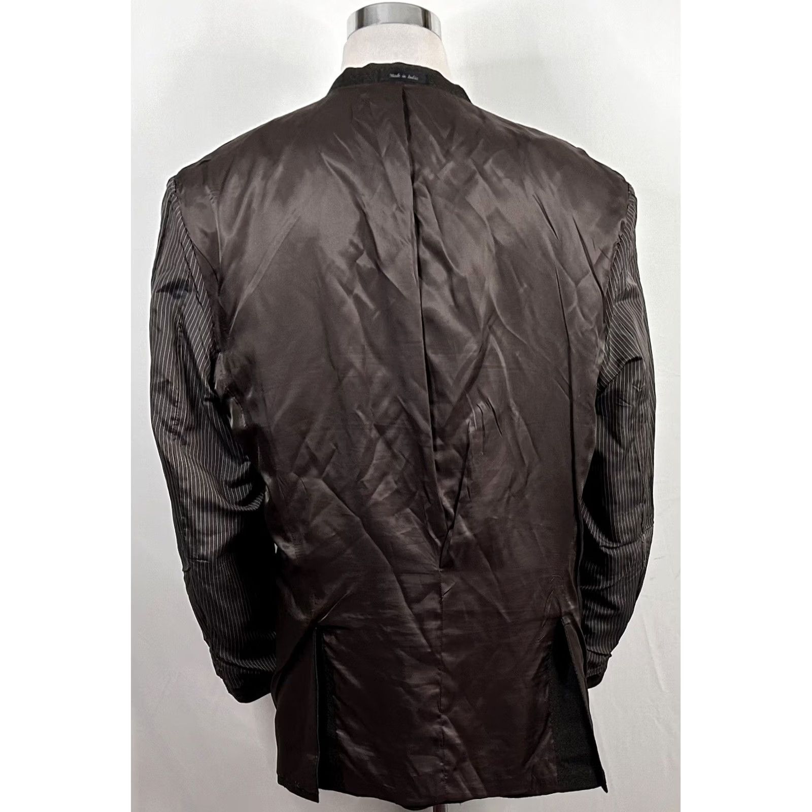 Pronto Uomo Pronto Uomo Sport Coat 52L Brown Wool Peak Lapel Two-Button Double Vented Long Coat Mens Wide Size 52 Big & Tall 100% Wool Solid Formal Jacket Size US XS / EU 42 / 0 - 8 Thumbnail