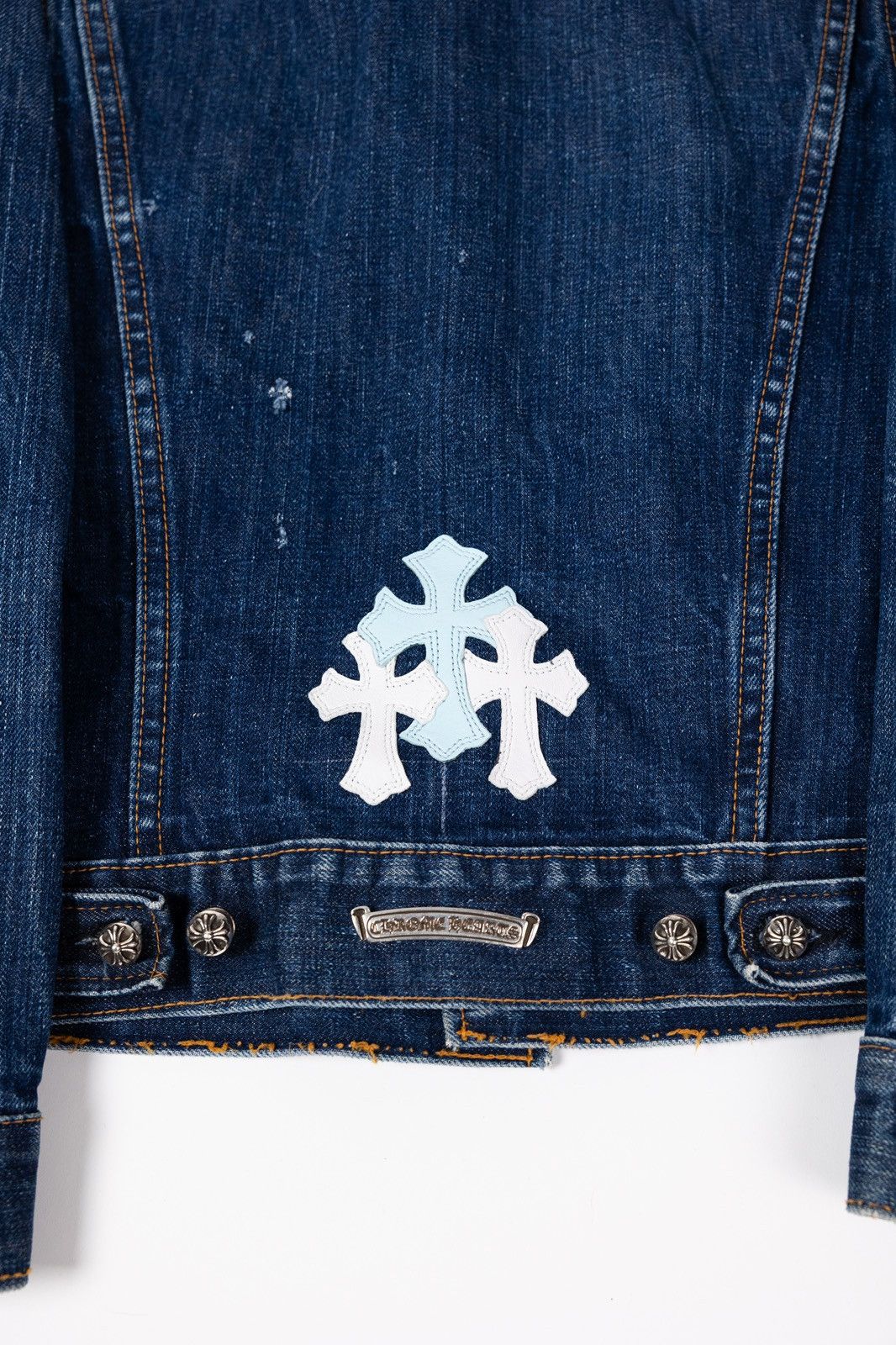 Chrome Hearts Chrome Hearts KIDS Cross Patch Denim Jacket Size XXS / US 00 / IT 34 - 7 Thumbnail