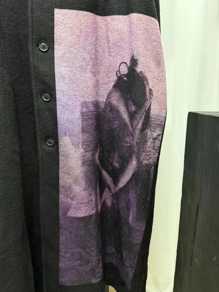 Yohji Yamamoto Yohji Yamamoto Pour Homme Figure Print Wool Coat Size US L / EU 52-54 / 3 - 2 Thumbnail