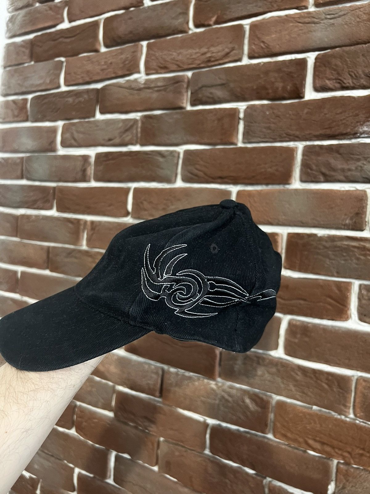 Tribal Streetwear Vintage Y2k 00s Tribal Rave Black Rock Metal Cap Hat Size ONE SIZE - 3 Thumbnail