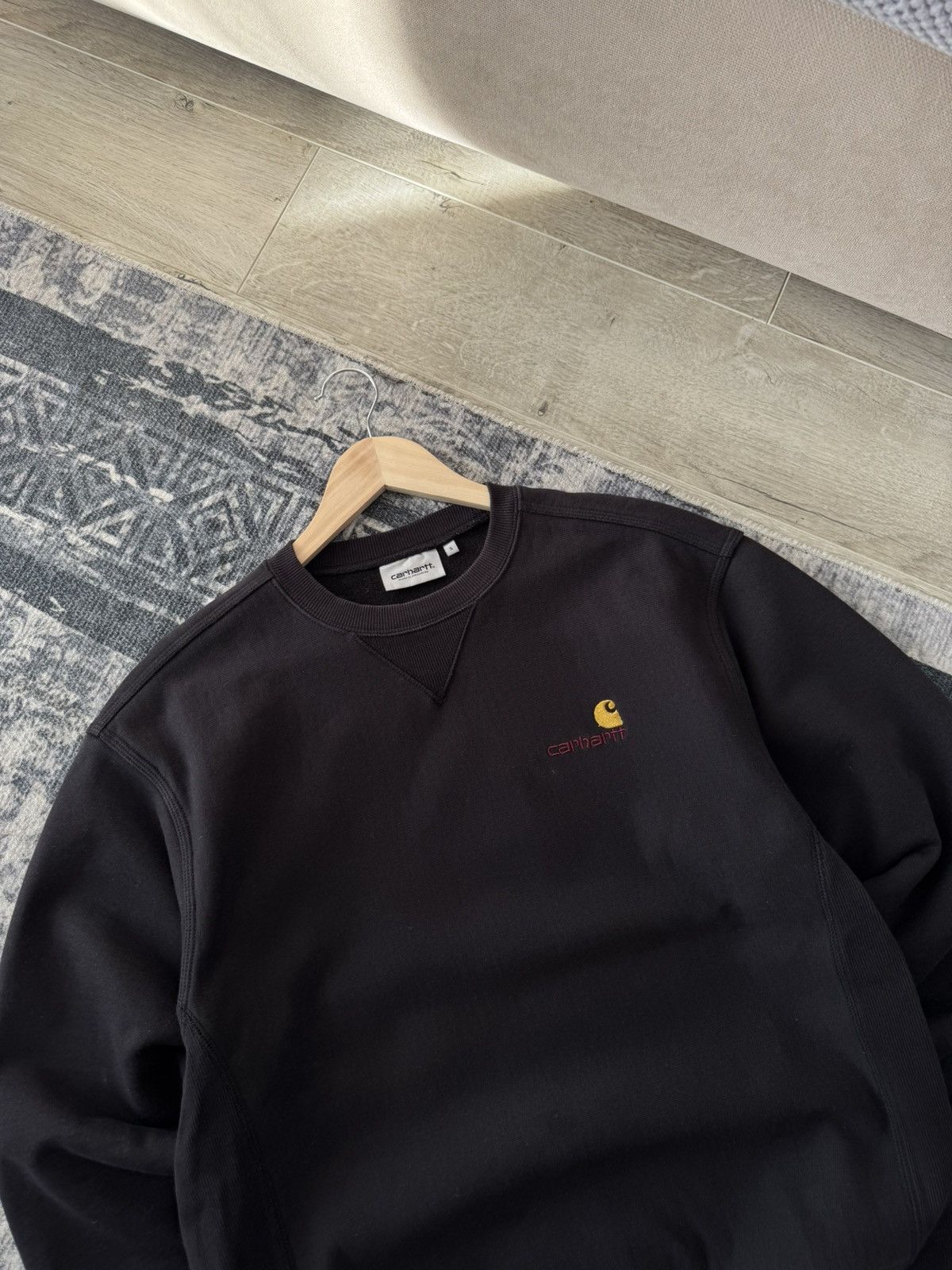 Carhartt Carhartt Black American Script Logo Basic Sweatshirt Size US S / EU 44-46 / 1 - 4 Thumbnail