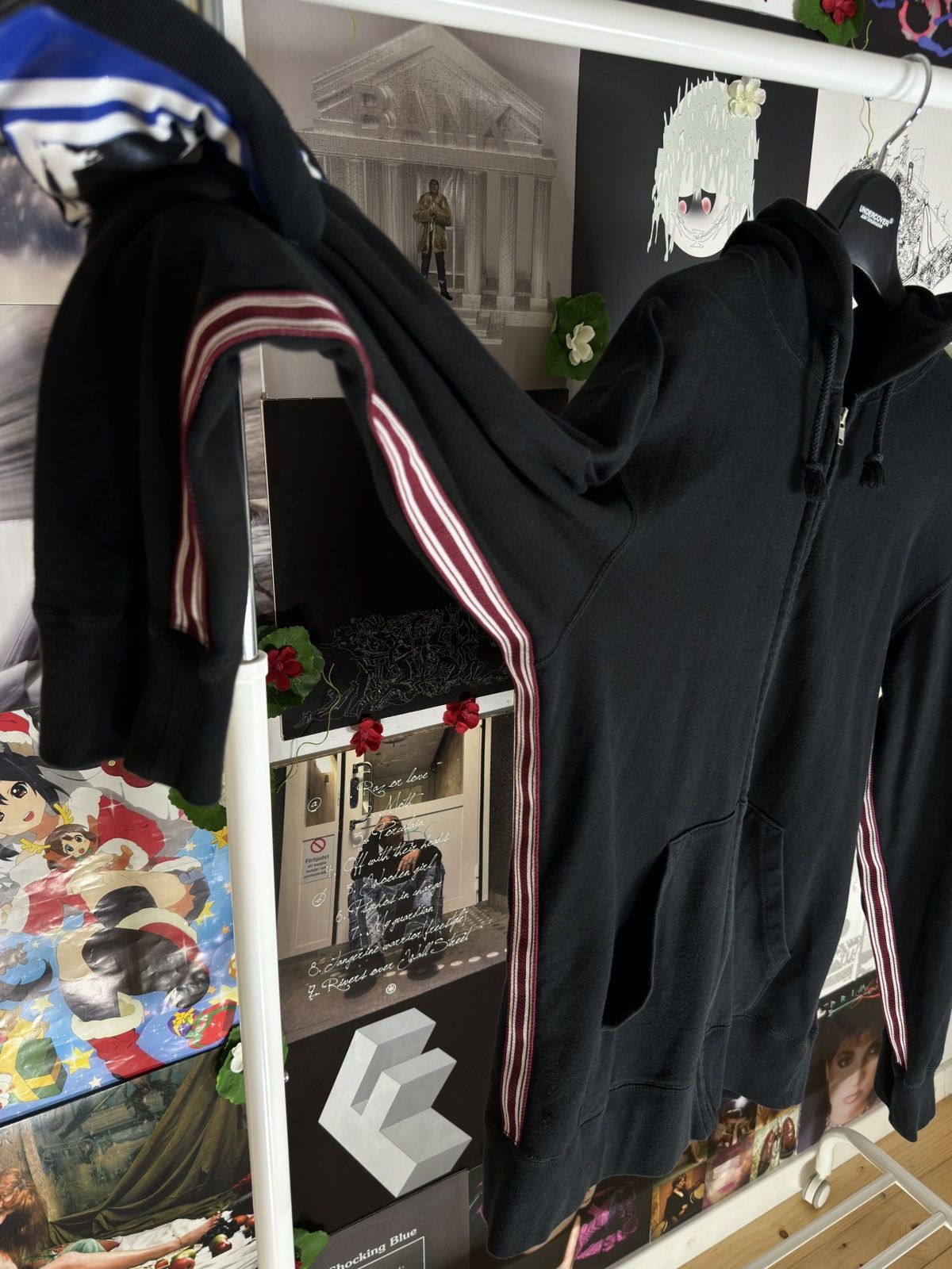 Comme des Garcons Homme 2007 Striped Panels Zip-Up Sweatshirt Size US M / EU 48-50 / 2 - 3 Thumbnail