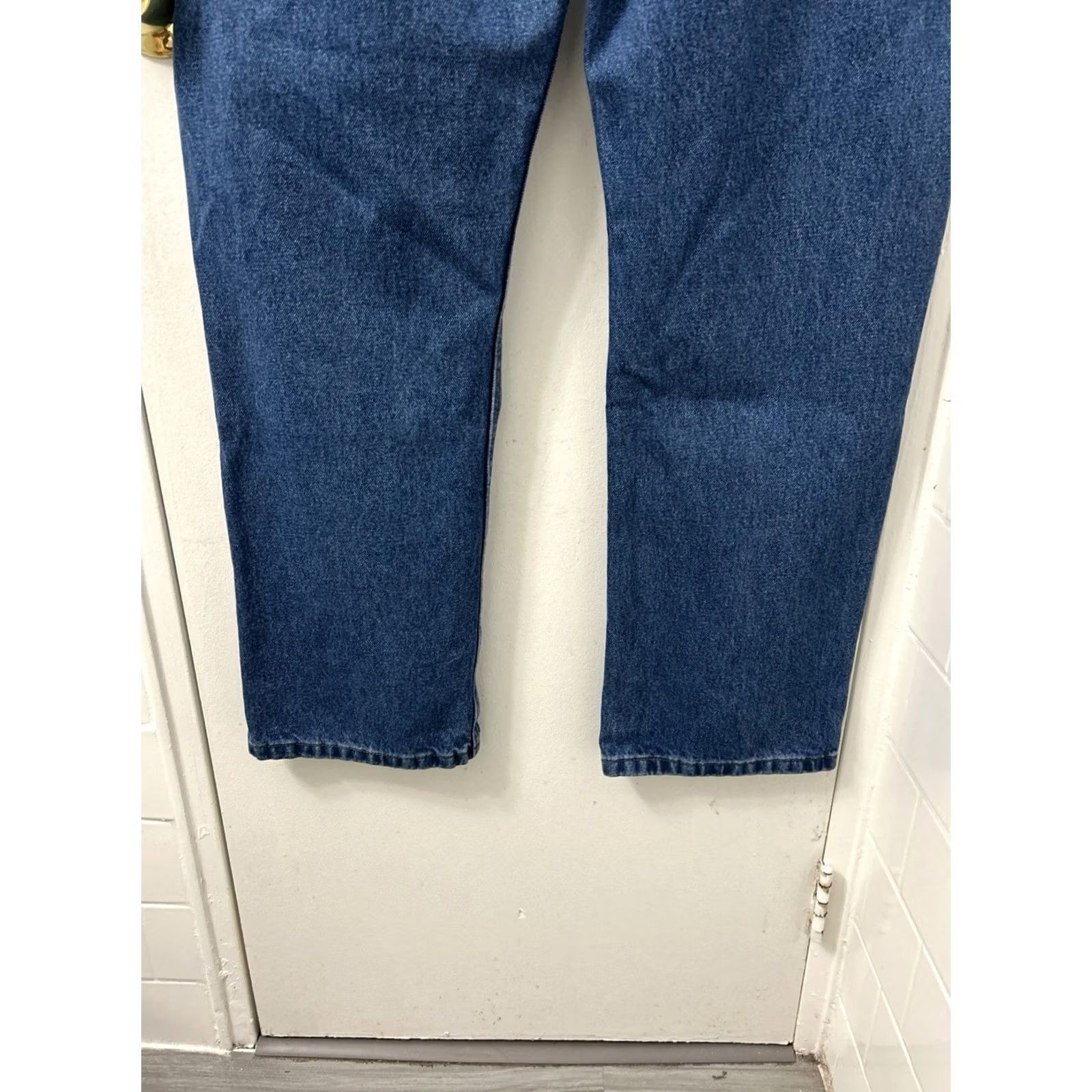 George George Jeans Mens 40x32 Blue Regular Fit Denim Pants Straight Leg 5-Pocket Zipper Button INSEAM 32 YKK Size US 40 / EU 56 - 3 Thumbnail