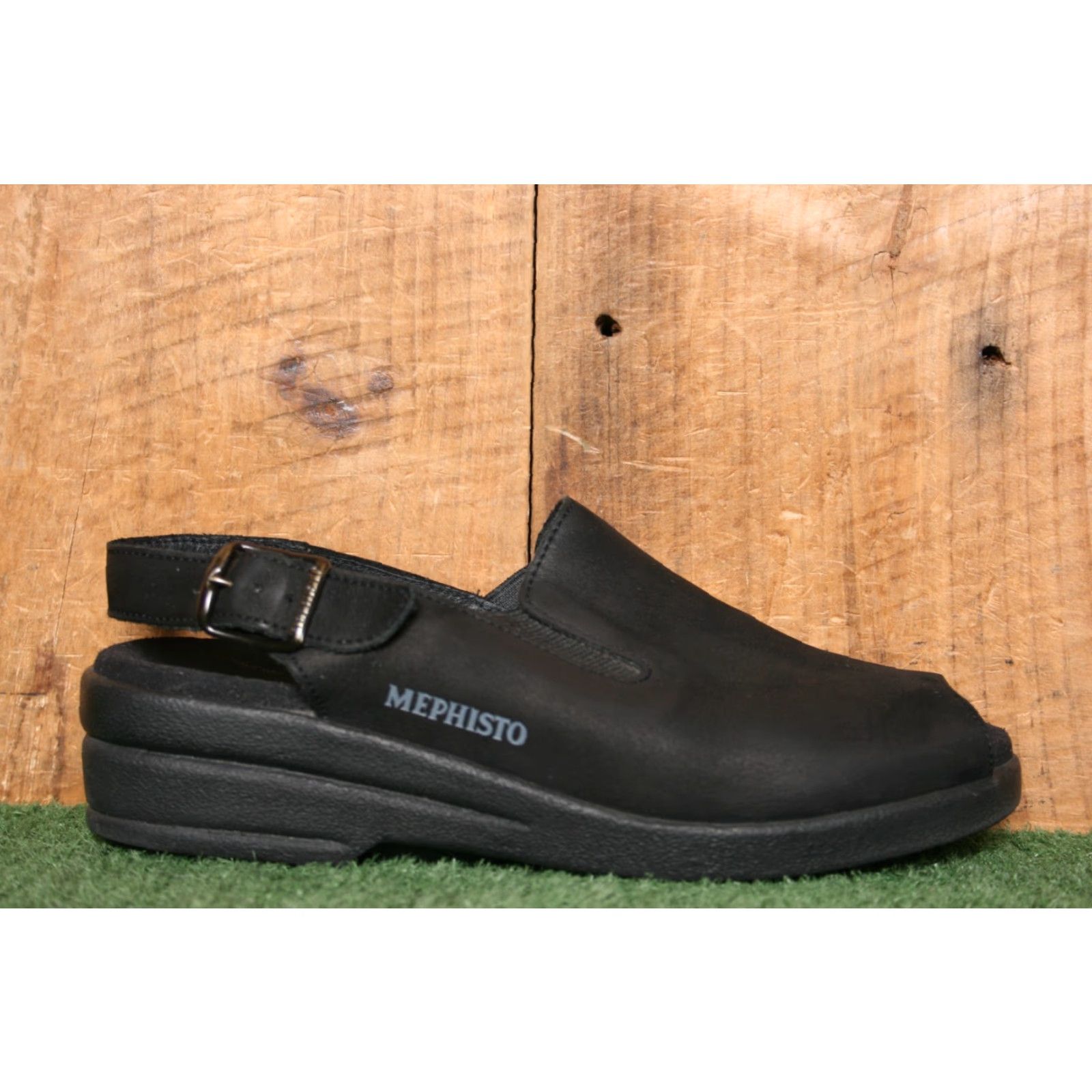 Mephisto VINTAGE Mephisto Nonny Black Nubuck Peep Toe Slingback Sandals EUR 37 ≈ US 7 Slingback Women Sandal Nubuck Mephisto Nonny Black 37 US7 Women Size US 7 / IT 37 - 2 Thumbnail