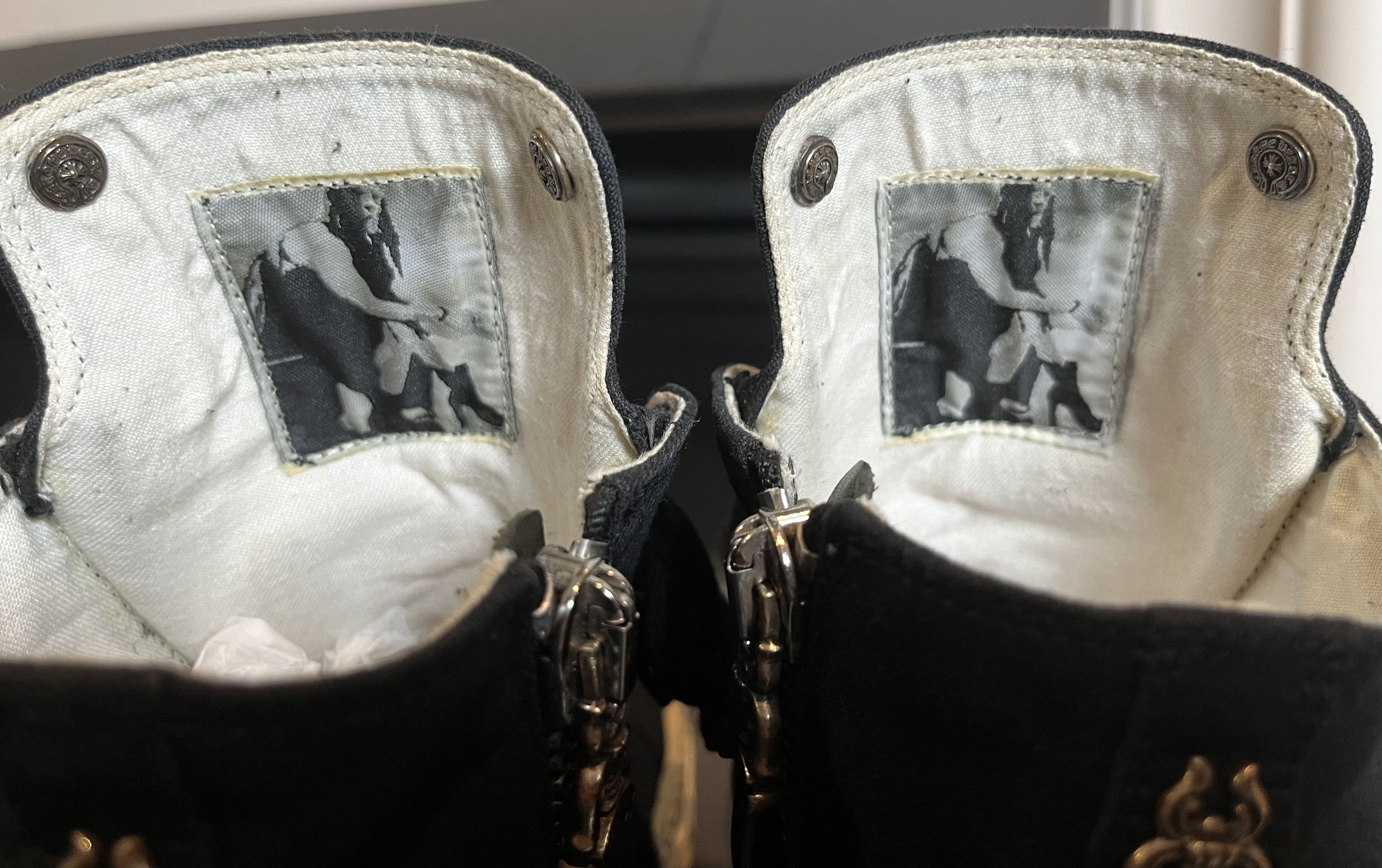 Chrome Hearts × Rick Owens RICK OWENS CHROME HEARTS RAMONES, BLACK TOE, STAPLE HEEL Size US 11 / EU 44 - 12 Thumbnail