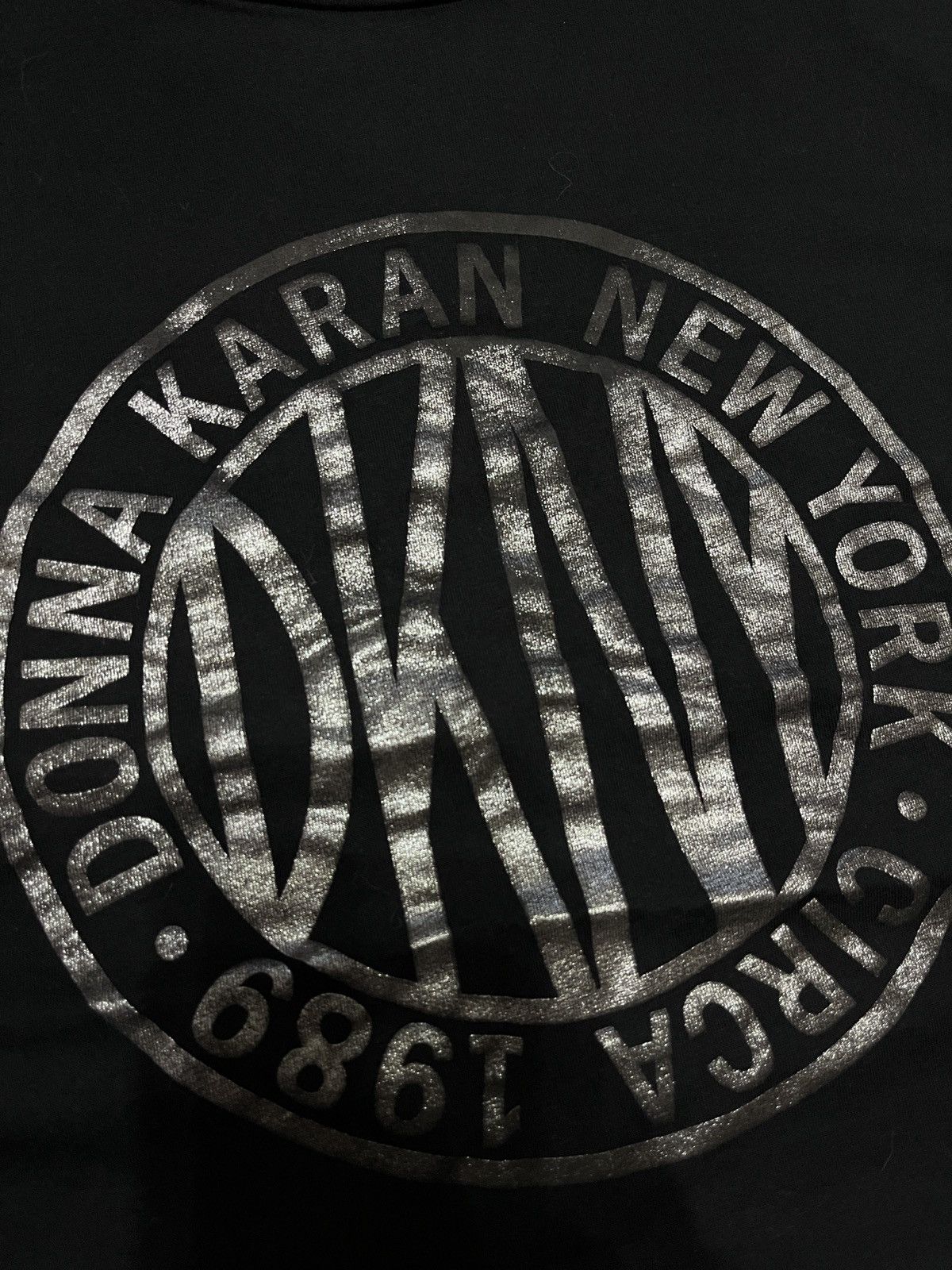 DKNY × Donna Karan DKNY Black Logo T-Shirt - Size M Size M / US 6-8 / IT 42-44 - 2 Thumbnail