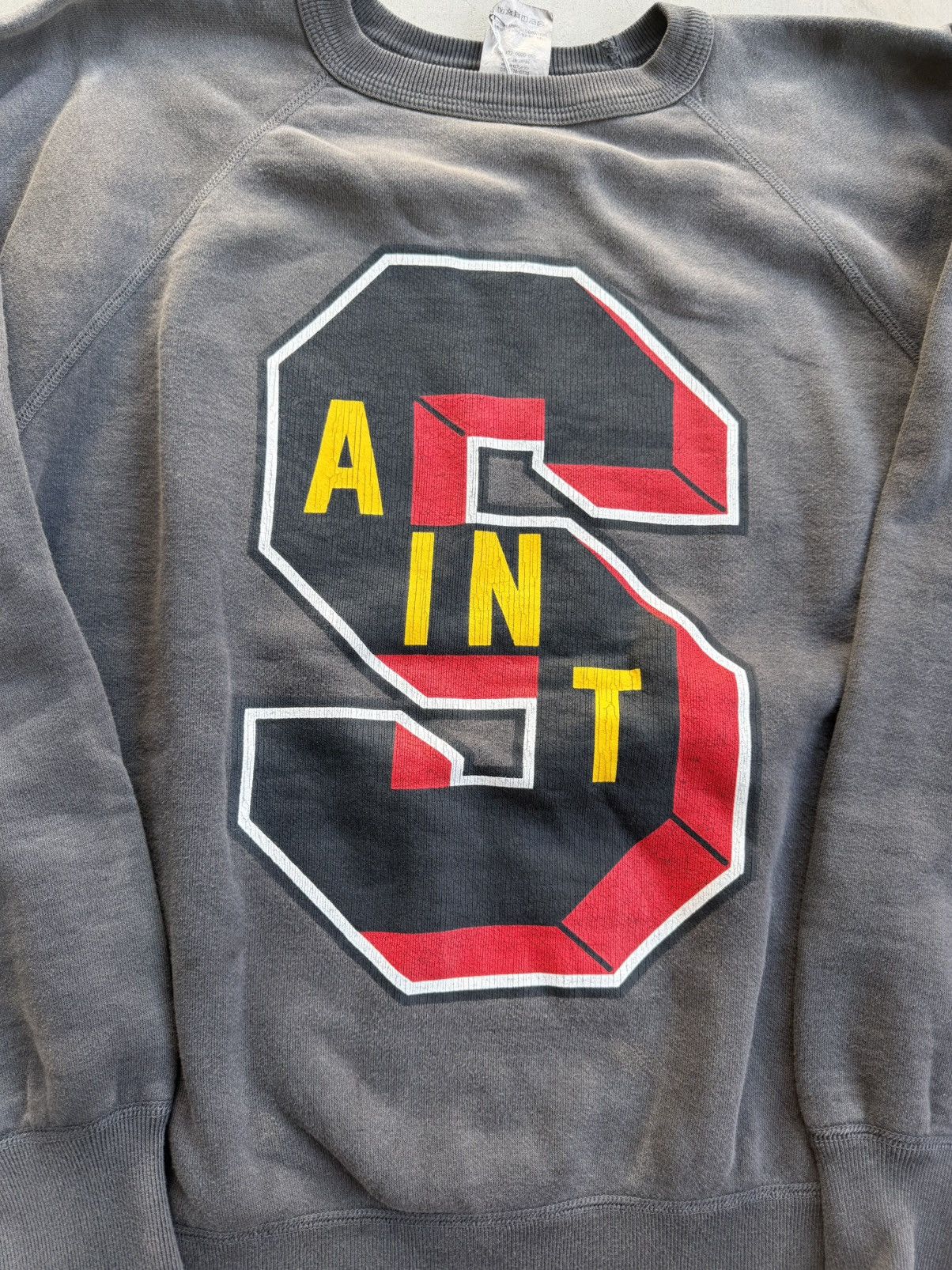 DENIM TEARS × Saint Michael Saint Mxxxxxx x Denim Tears “ST” Crewneck – Black Small Size US S / EU 44-46 / 1 - 3 Thumbnail