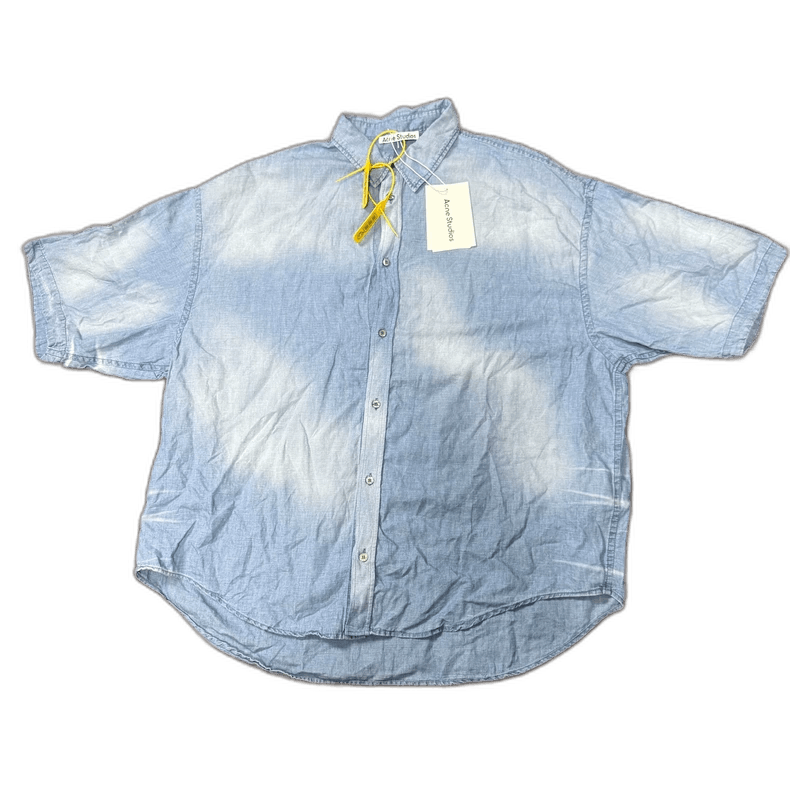 Acne Studios Acne Studios 1996 Denim Short Sleeve Shirt Size US XL / EU 56 / 4 - 1 Thumbnail