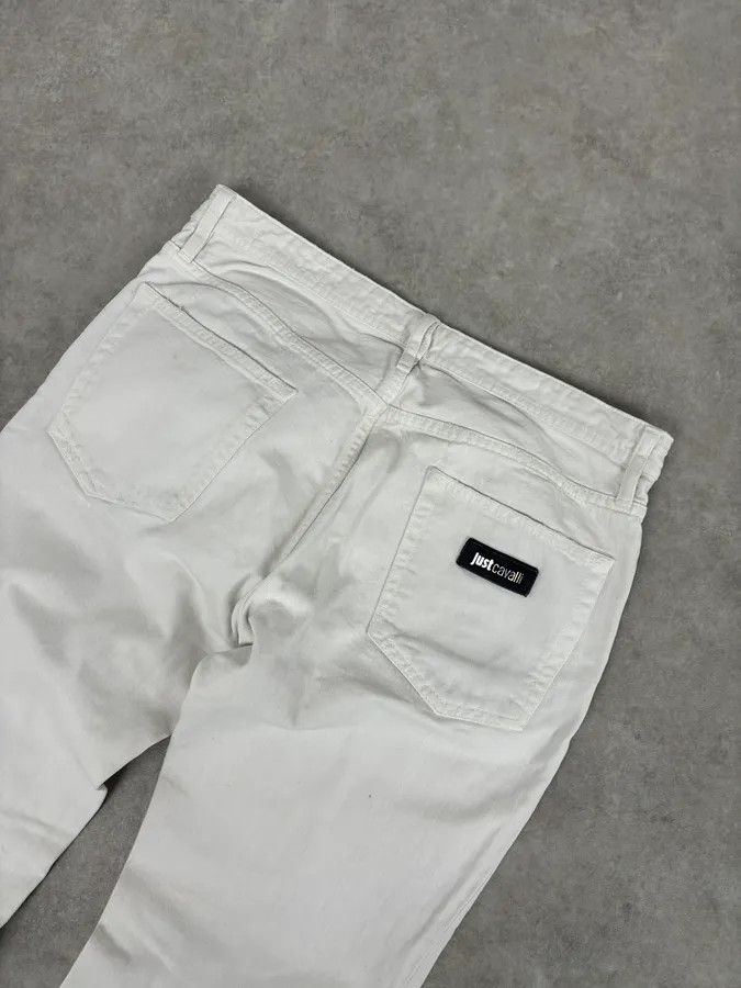 Just Cavalli 2010s Cavalli White Distressed Denim Jeans Size US 32 / EU 48 - 7 Thumbnail