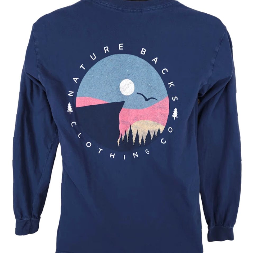 Comfort Colors Nature Backs T Shirt Mens Shirt Size S Blue Outdoor Hiking Camping Size US S / EU 44-46 / 1 - 4 Thumbnail