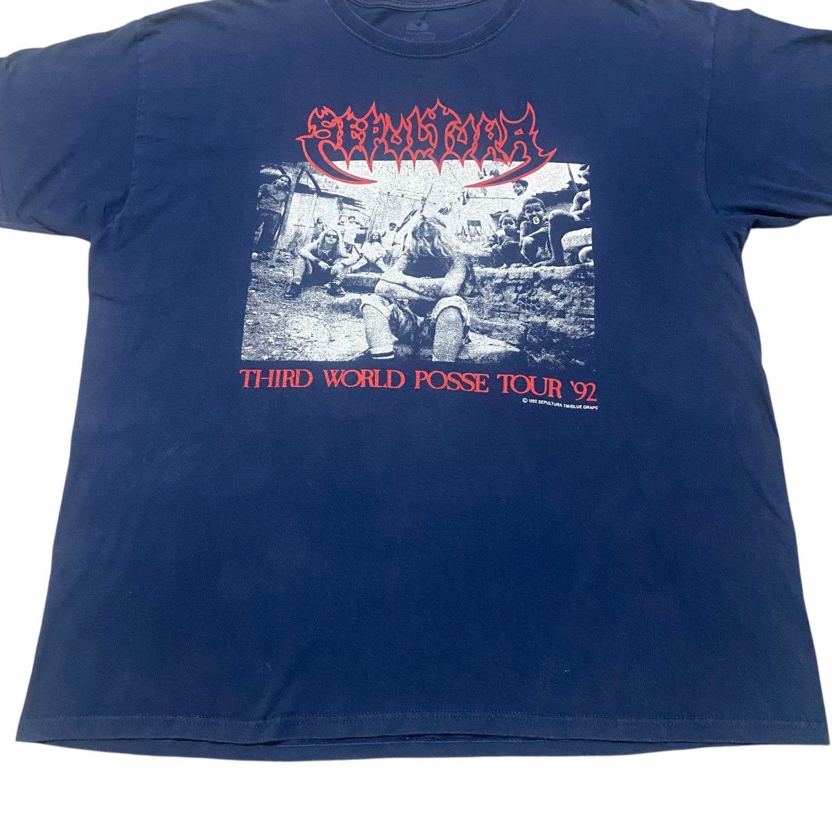 Vintage Vintage Y2K Sepultura 'Third World Posse Tour 92 Size US XL / EU 56 / 4 - 6 Thumbnail