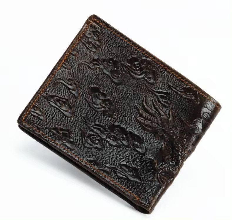 Other × Vintage Gothic Genuine Leather Punk Wallet Card Holder Size ONE SIZE - 3 Thumbnail