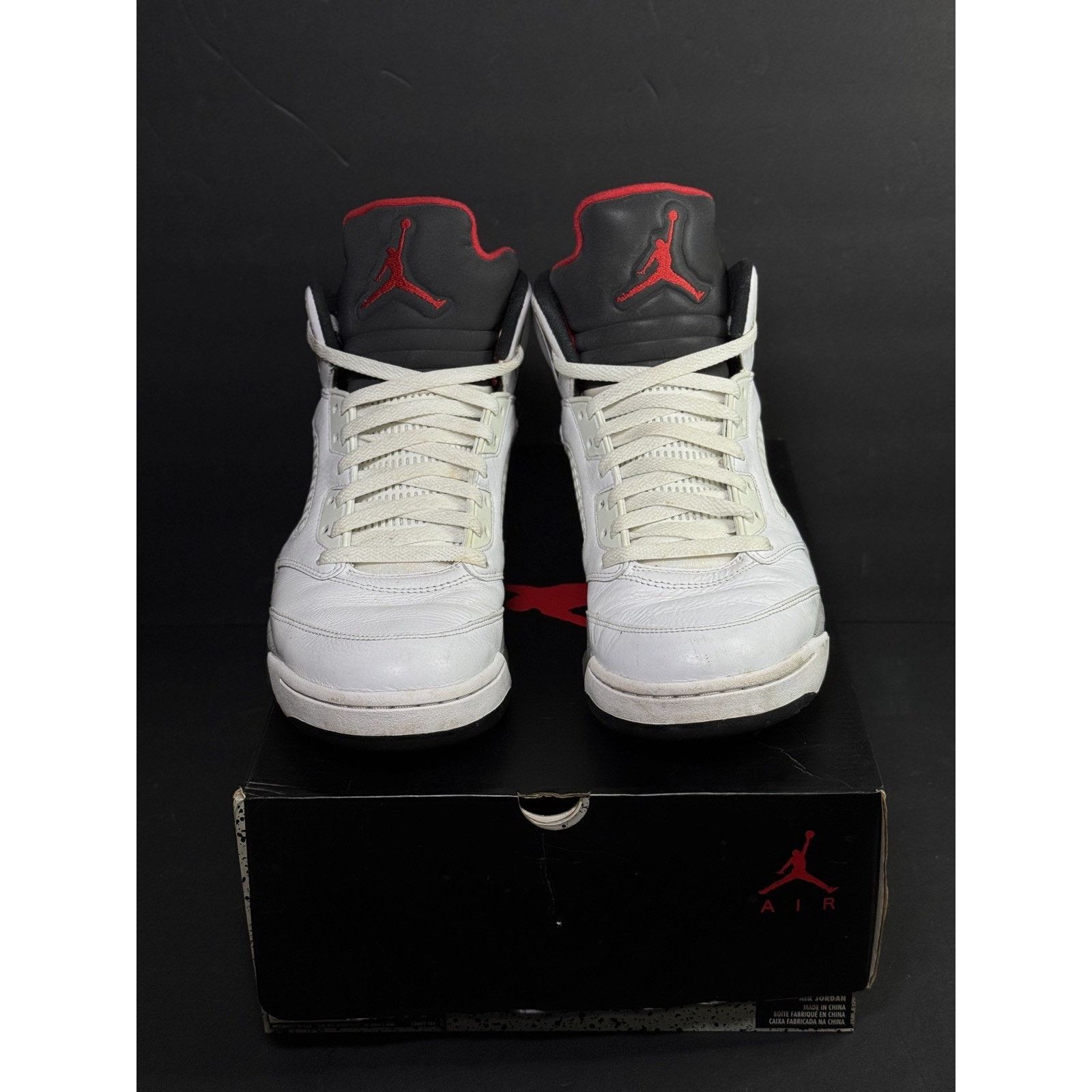 Nike Nike Air Jordan 5 Retro White Cement Mens 12 White Black Size US 12 / EU 45 - 4 Thumbnail