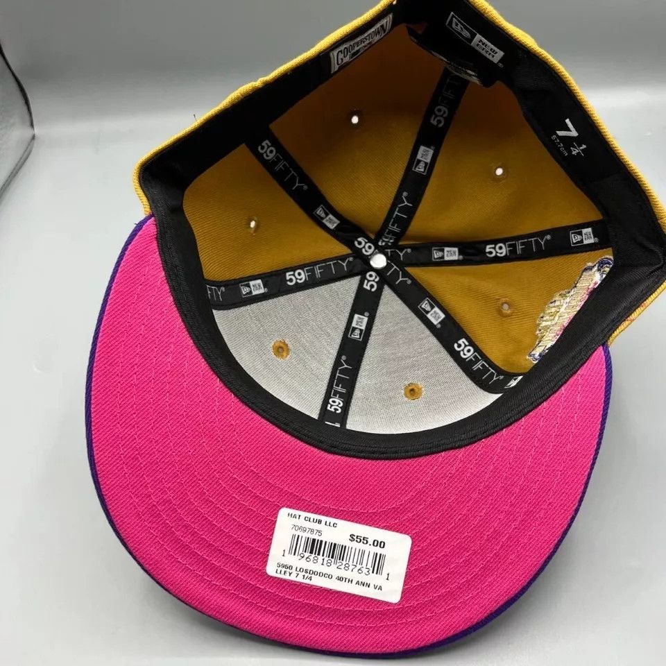 New Era Los Angeles LA Dodgers Hat Men 7 1/4 59Fifty New Era Fitted Size ONE SIZE - 5 Thumbnail