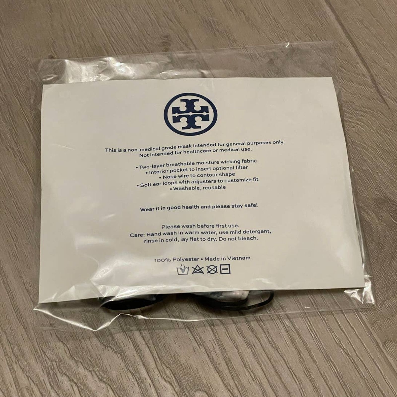 Tory Burch Tory Burch Printed Two Layer Adjustable Face Mask New Size ONE SIZE - 2 Thumbnail